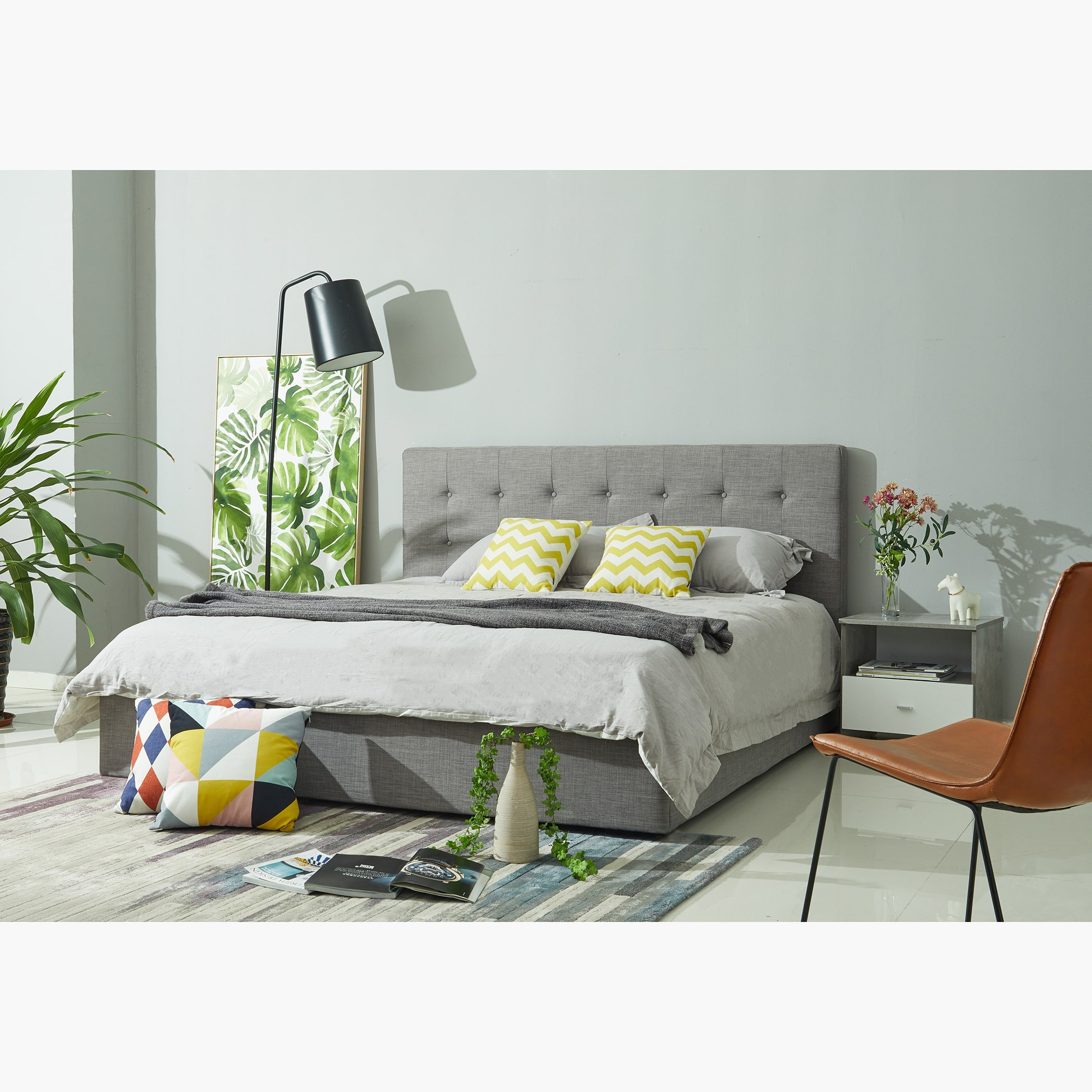 Oakland Hydraulic Storage Upholstered King Bed - 180x200 cm-PROMO_HB_KSA_HBX10_190925-image-1