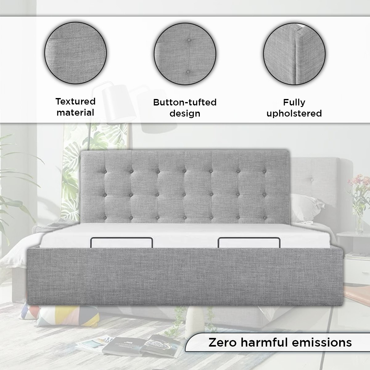 Oakland Hydraulic Storage Upholstered King Bed - 180x200 cm-PROMO_HB_KSA_HBX10_190925-image-6