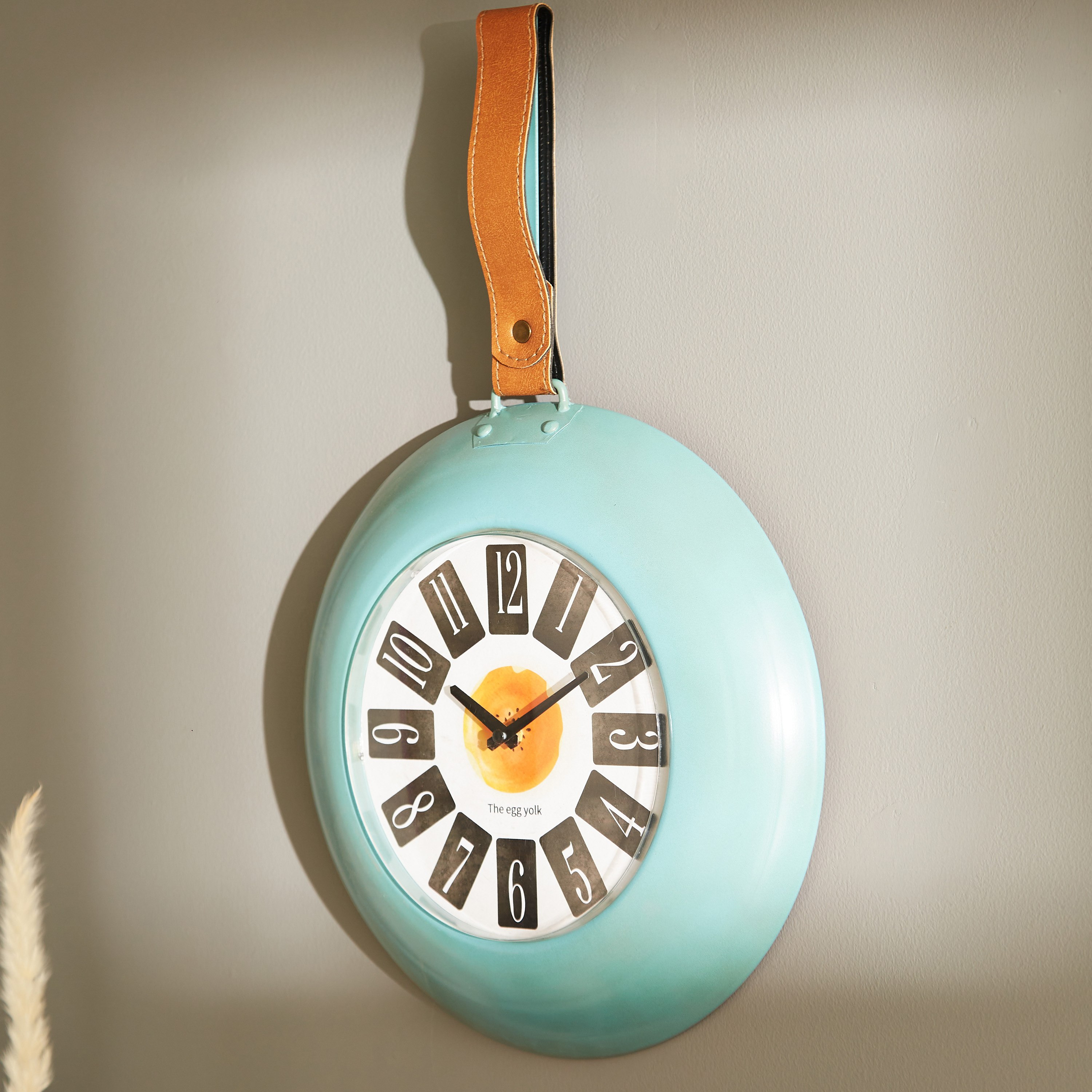 Aurora Kitchen Pan Shape Wall Clock with Leather Strap - 35x5x55 cm-PROMO_HB_AE_B1G1_250925-image-4