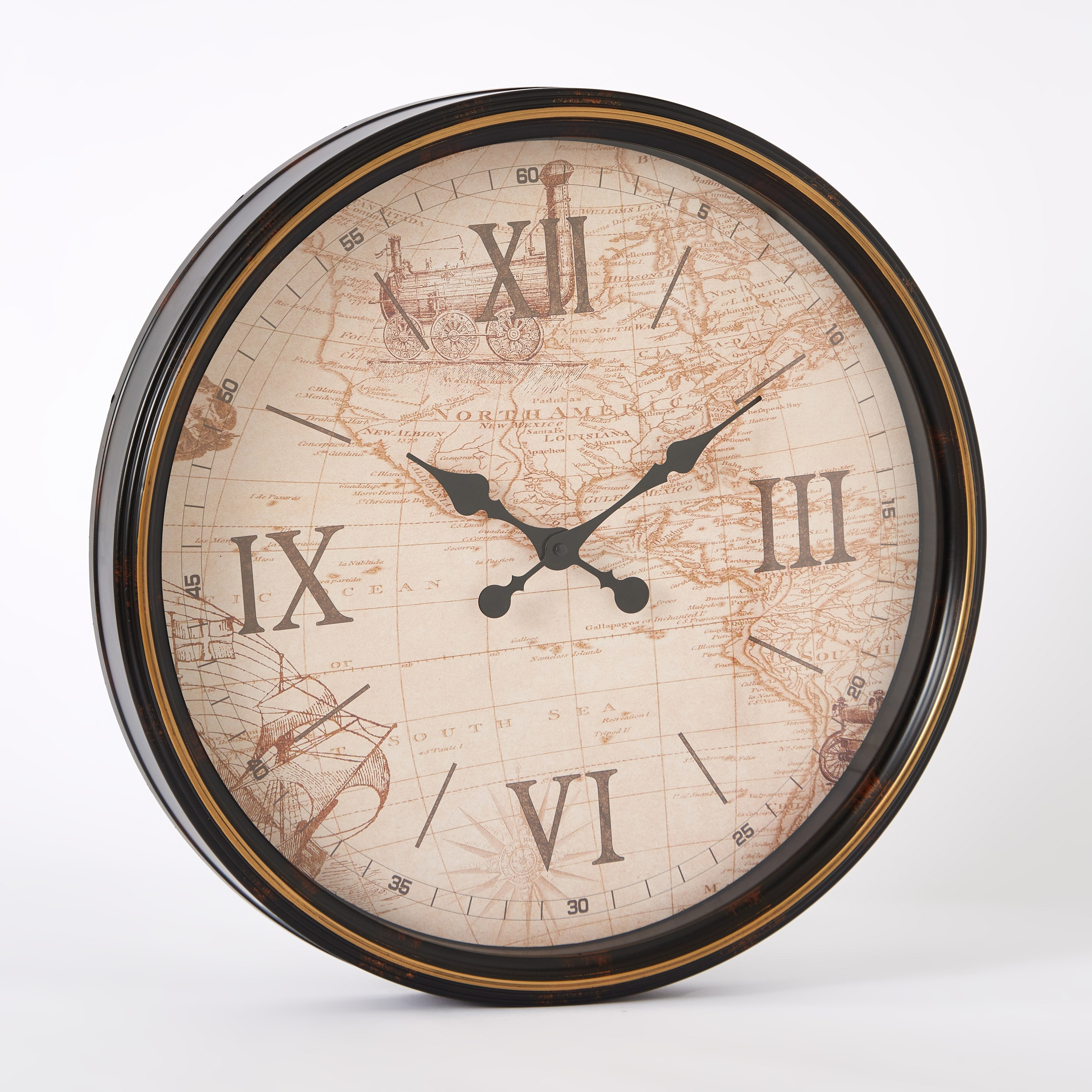 ساعة حائط بتصميم خريطة العالم من أورورا - 50×5×50 سم-PROMO_HB_AE_B1G1_250925-image-5