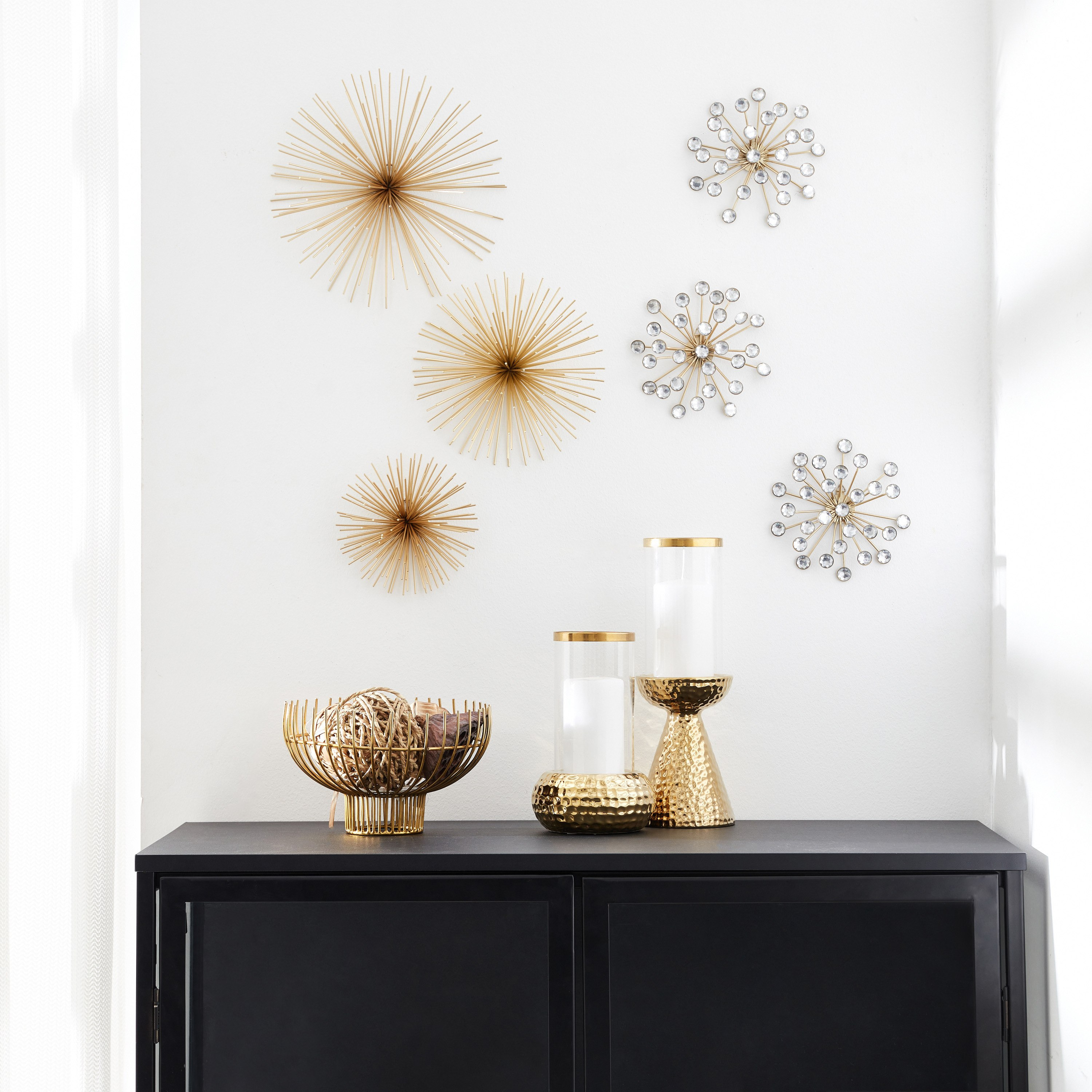 طقم زينة حائط معدنية 3 قطع من إيفرلي-hbxdiningroom-walldecor-wallart-image-4