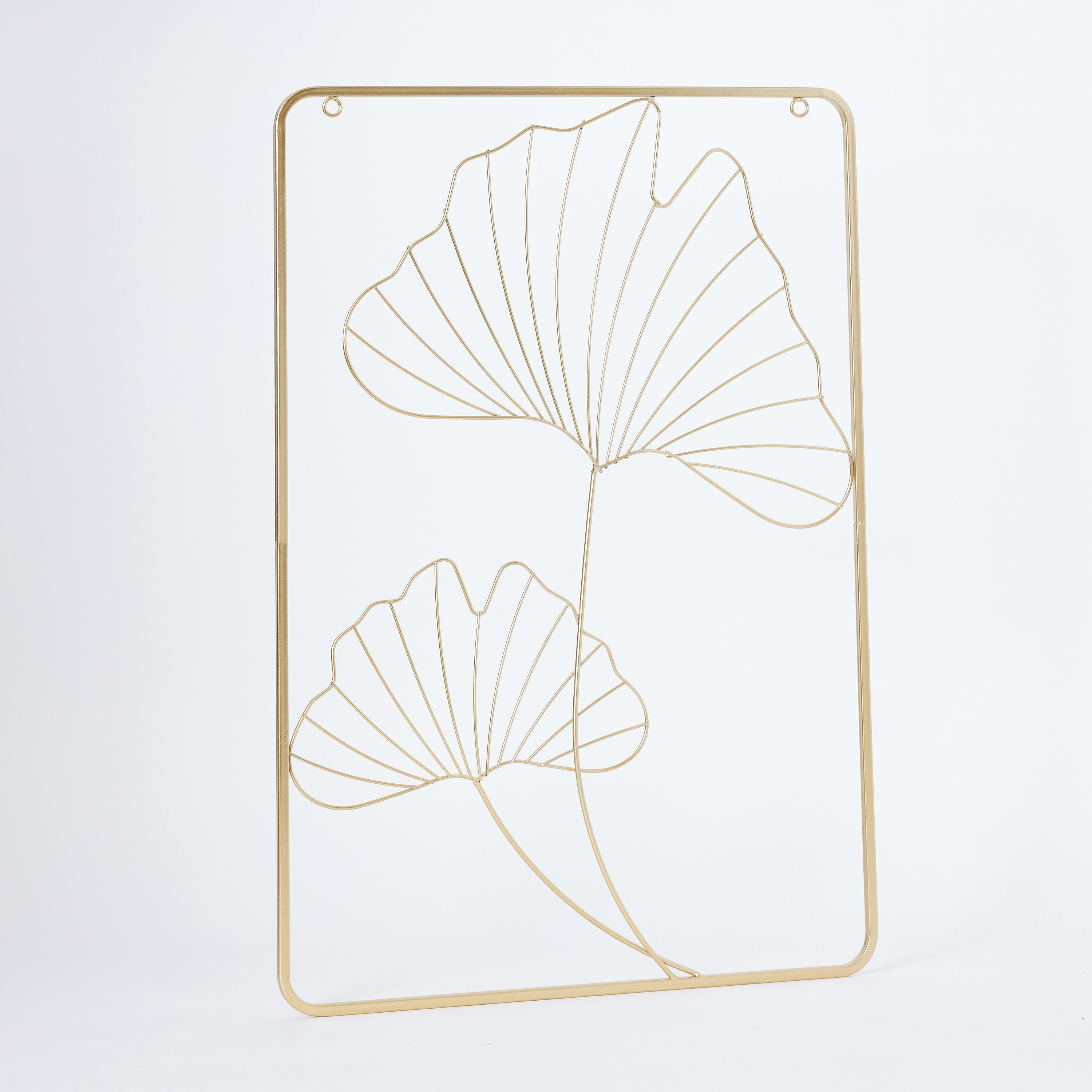 Everly Rectangle Ginkgo Leaves Metal Wall Art - 35x50x1 cm-hbxdiningroom-walldecor-wallart-image-5