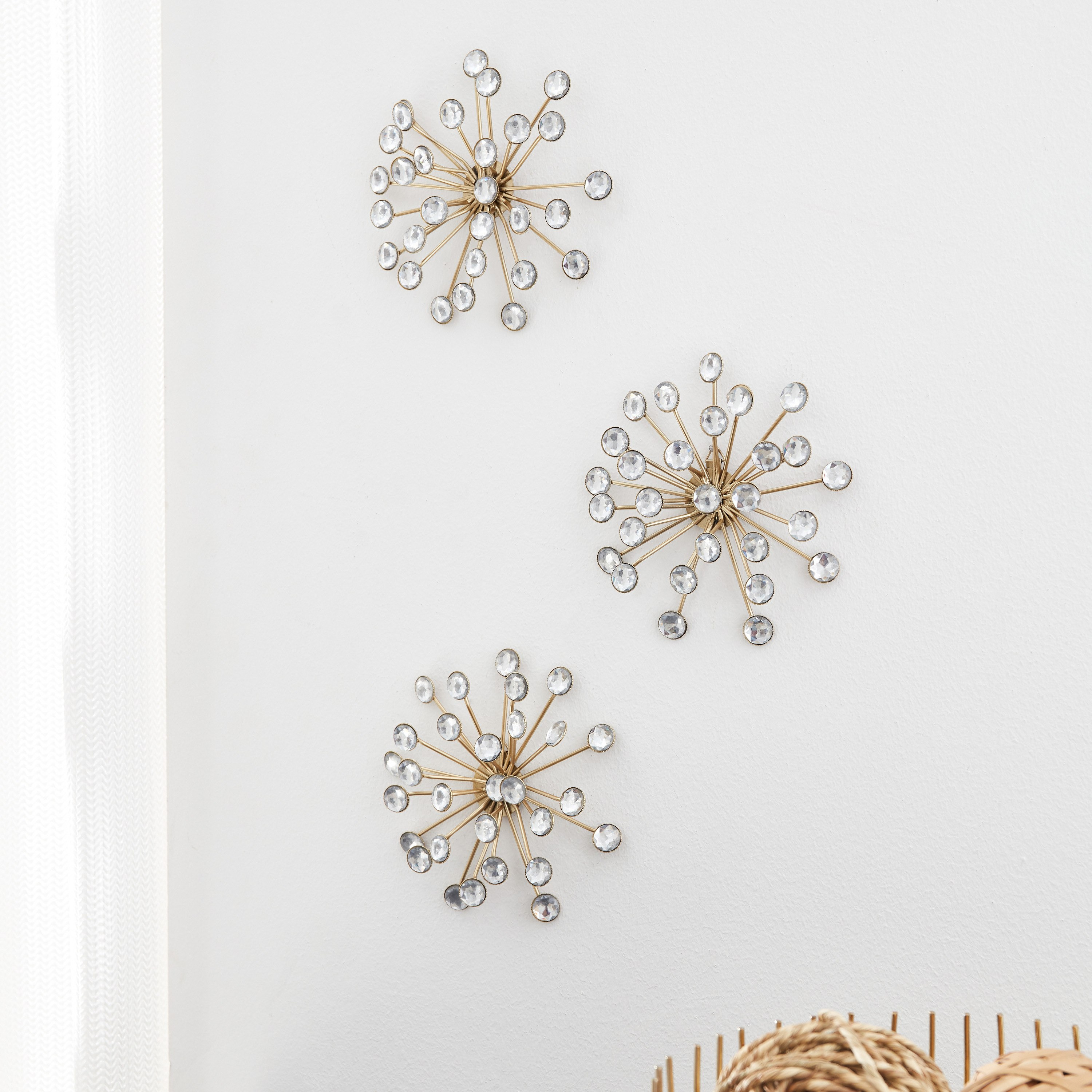 Everly Ray 3-Piece Metal Wall Art Set - 15x15x4 cm-hbxdiningroom-walldecor-wallart-image-2
