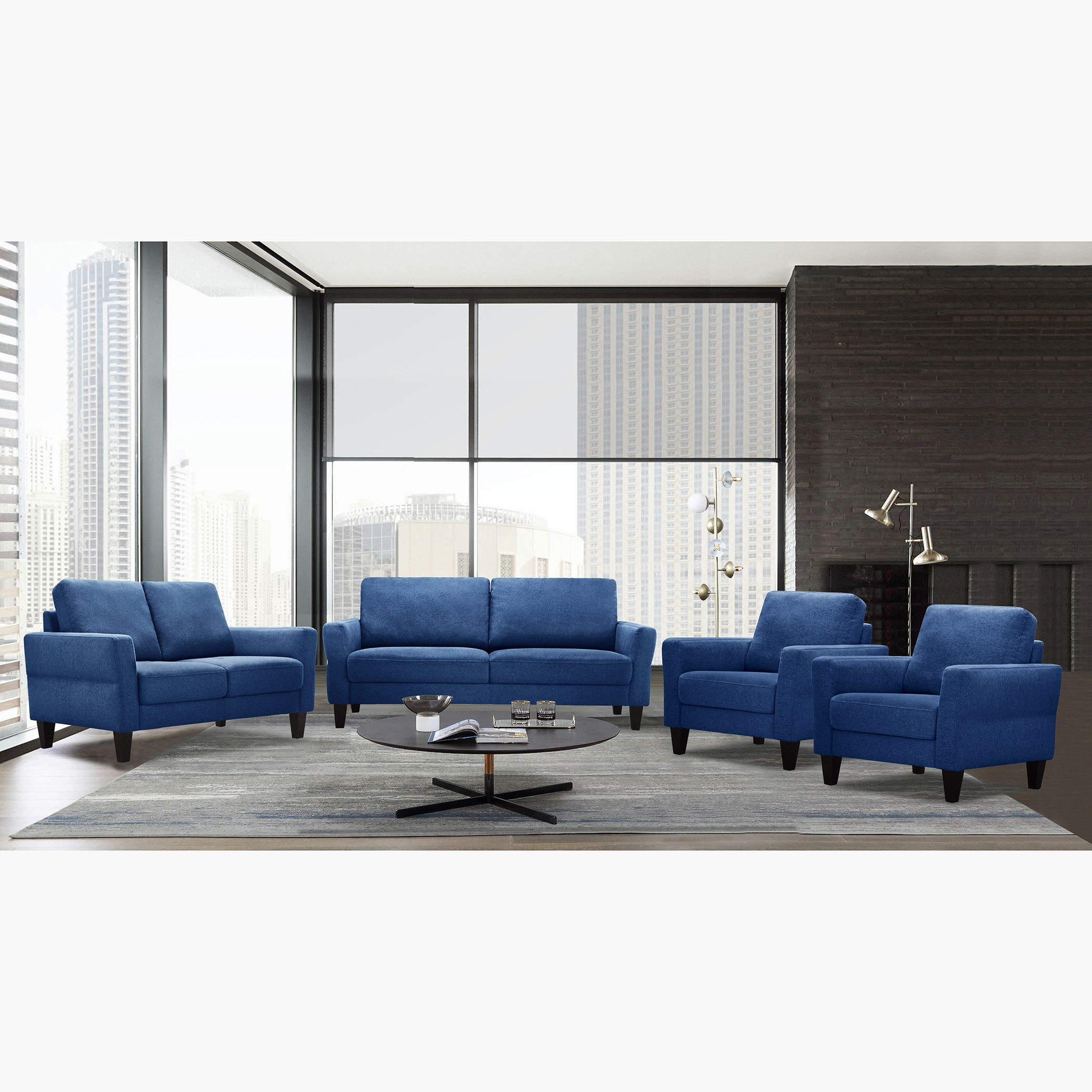 طقم كنب قماشي 3+2+1+1 مقاعد من كامي-hbxlivingroom-sofasandarmchairs-sofas-image-1