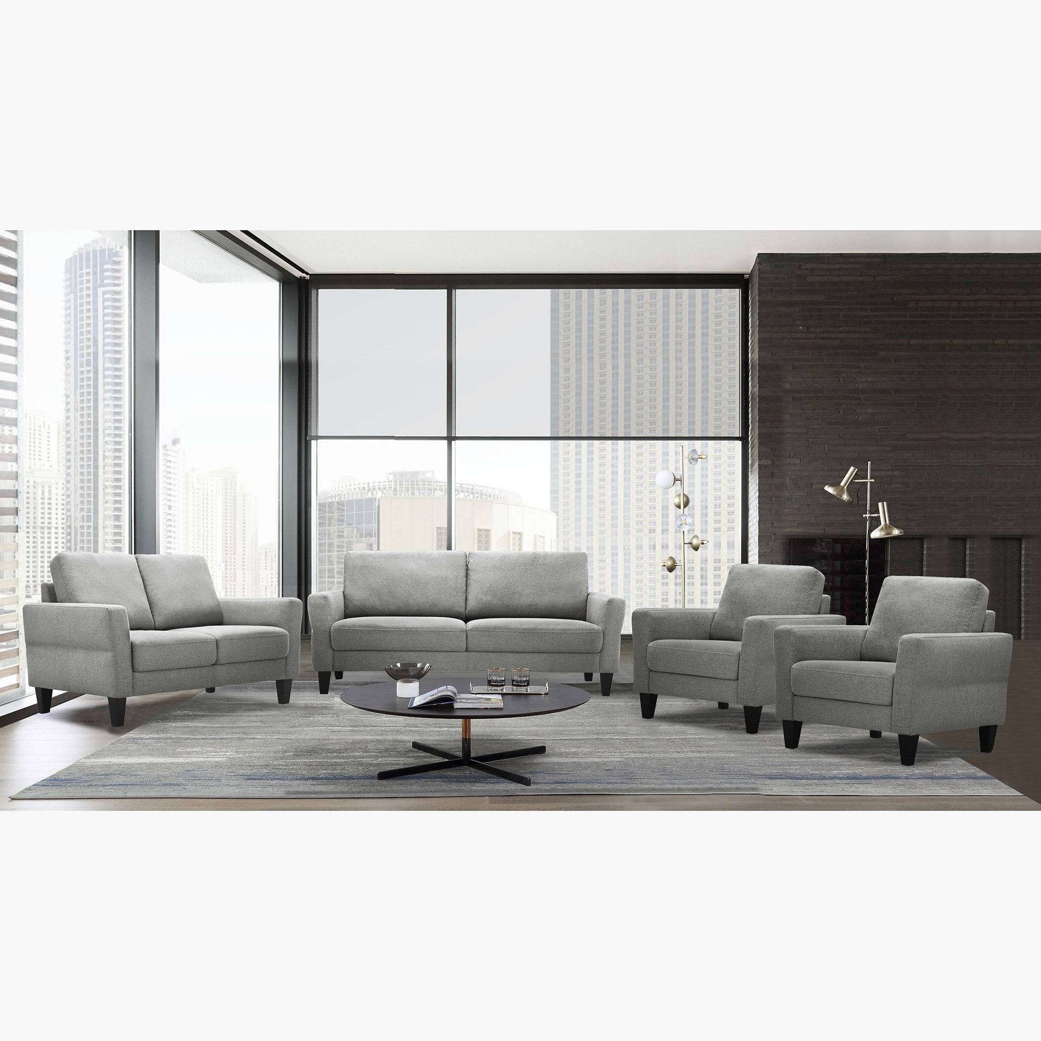 طقم كنب قماشي 3+2+1+1 مقاعد من كامي-hbxlivingroom-sofasandarmchairs-sofas-image-1