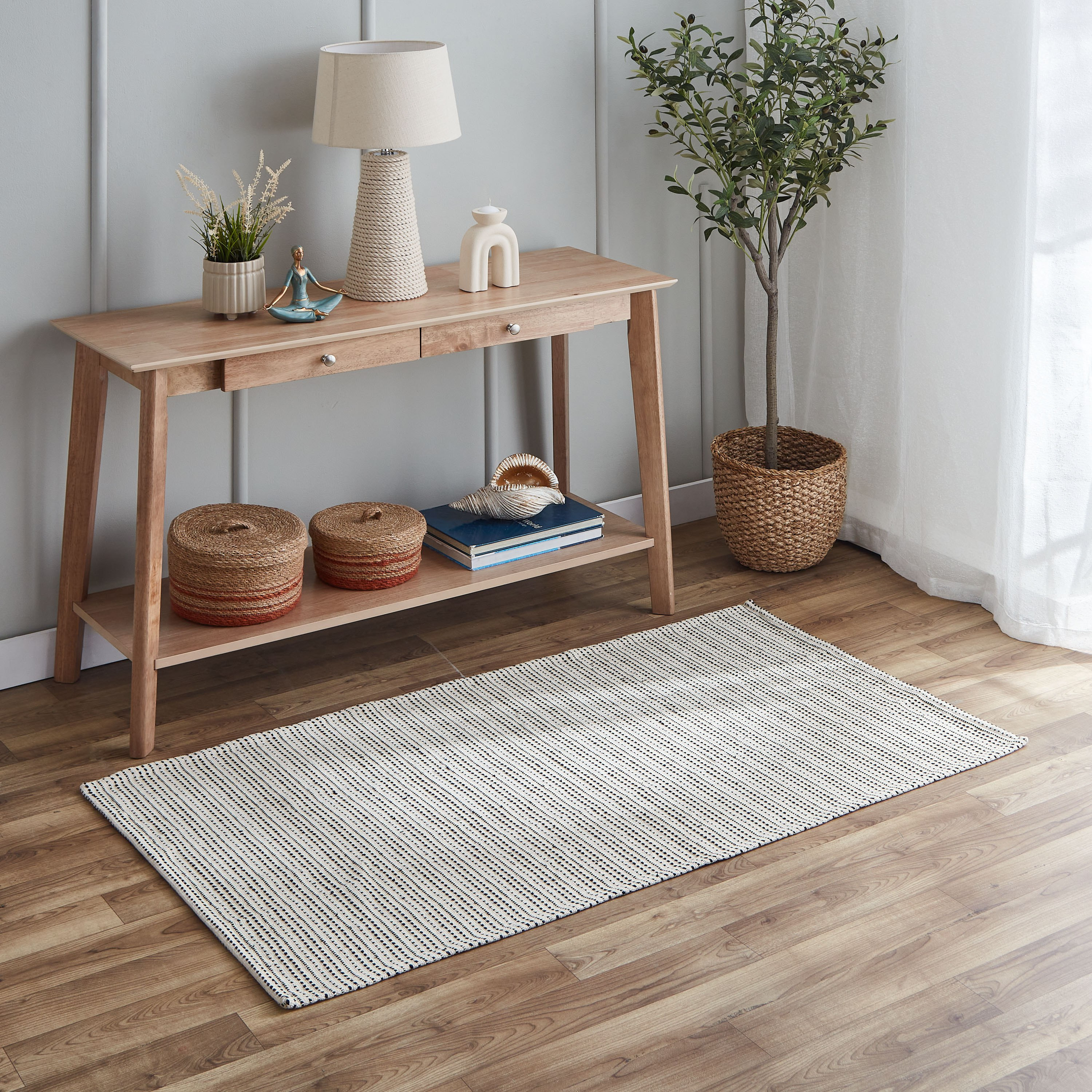 سجادة دوري من القطن المعاد تدويره من آلان- 80x150 سم-hbxdecorandfurnishings-floorcoverings-rugs-image-1