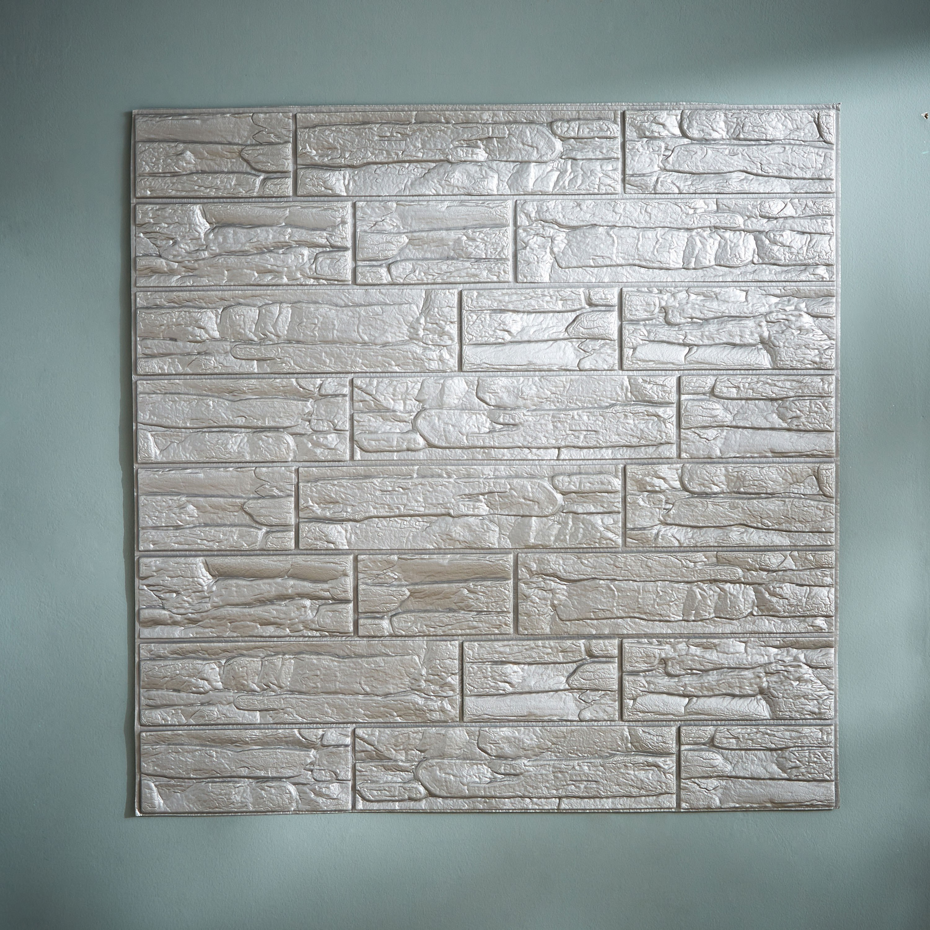 ملصق حائط إسفنج قابل لإعادة الاستخدام بتصميم مكعبّات رمادية من راريتي - 70x70 سم-hbxhomeware-hbxkidsandyouth-image-2