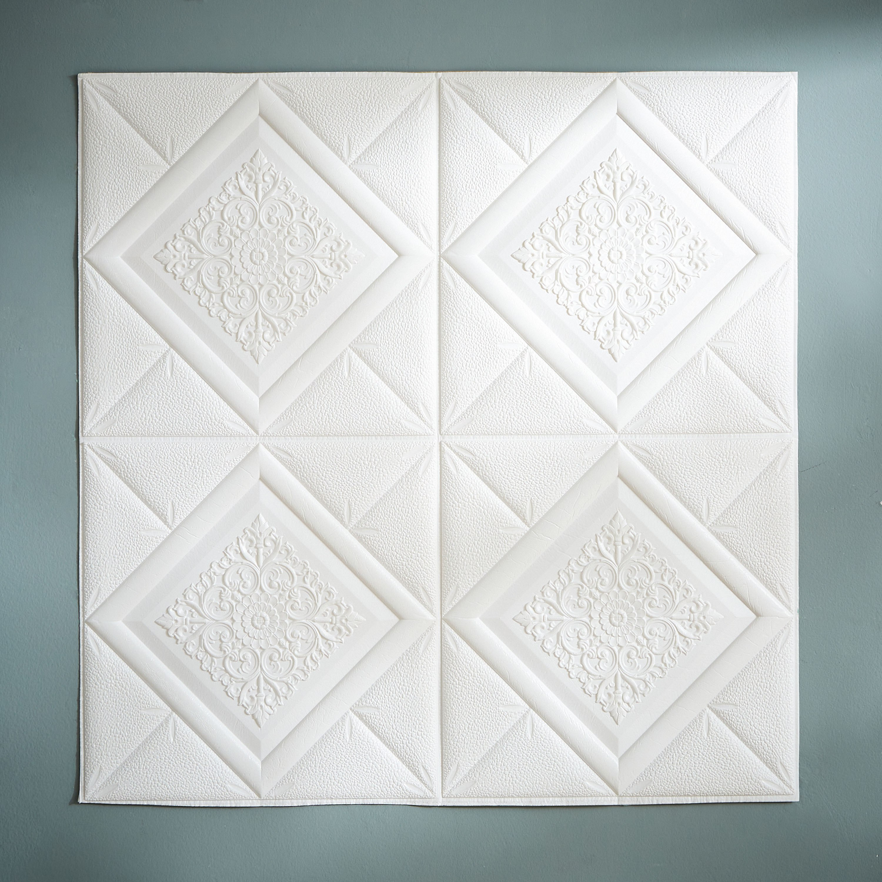 ملصق حائط إسفنج قابل لإعادة الاستخدام بتصميم مثلثّات من راريتي - 70x70 سم-hbxhomeware-hbxkidsandyouth-image-2