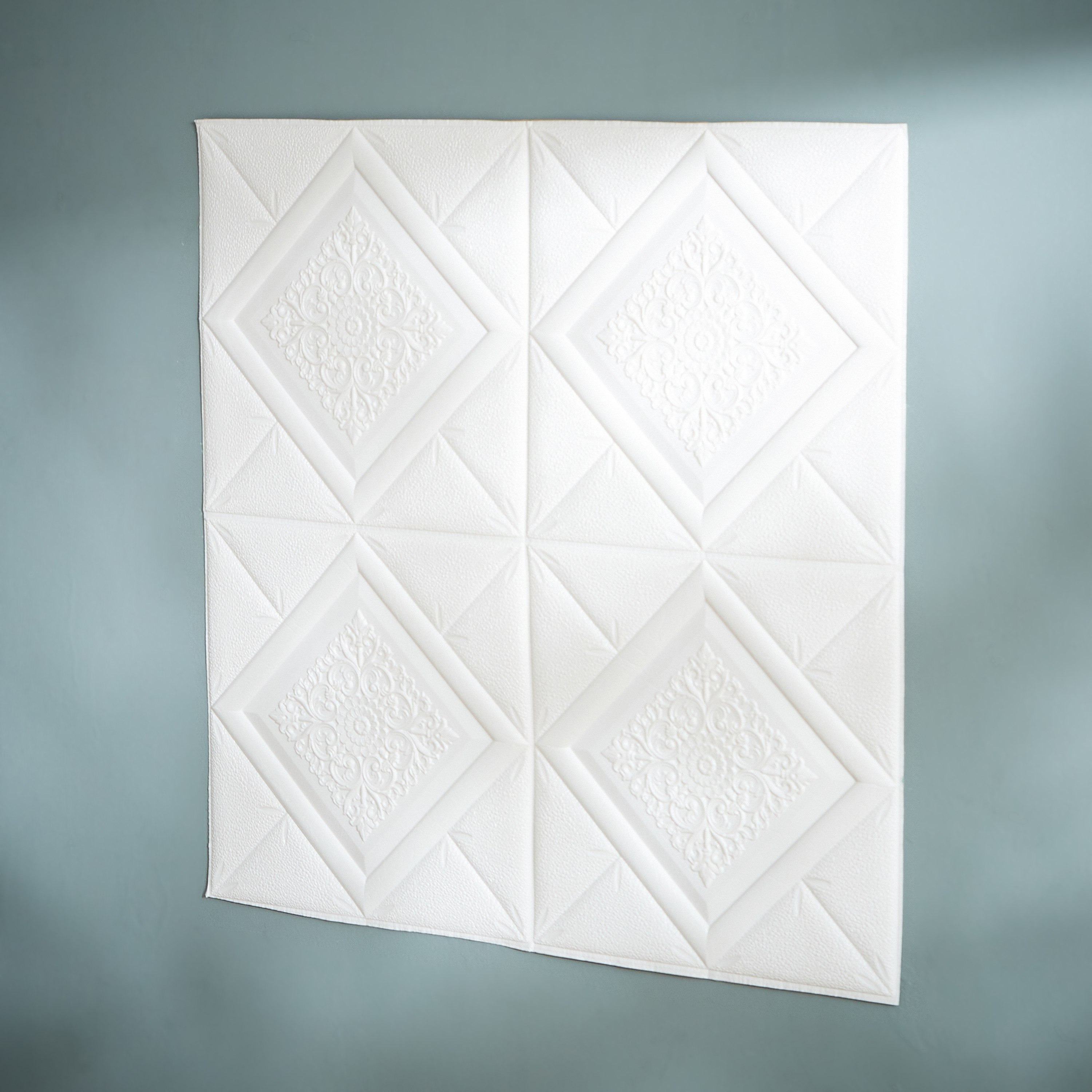 ملصق حائط إسفنج قابل لإعادة الاستخدام بتصميم مثلثّات من راريتي - 70x70 سم-hbxhomeware-hbxkidsandyouth-image-3