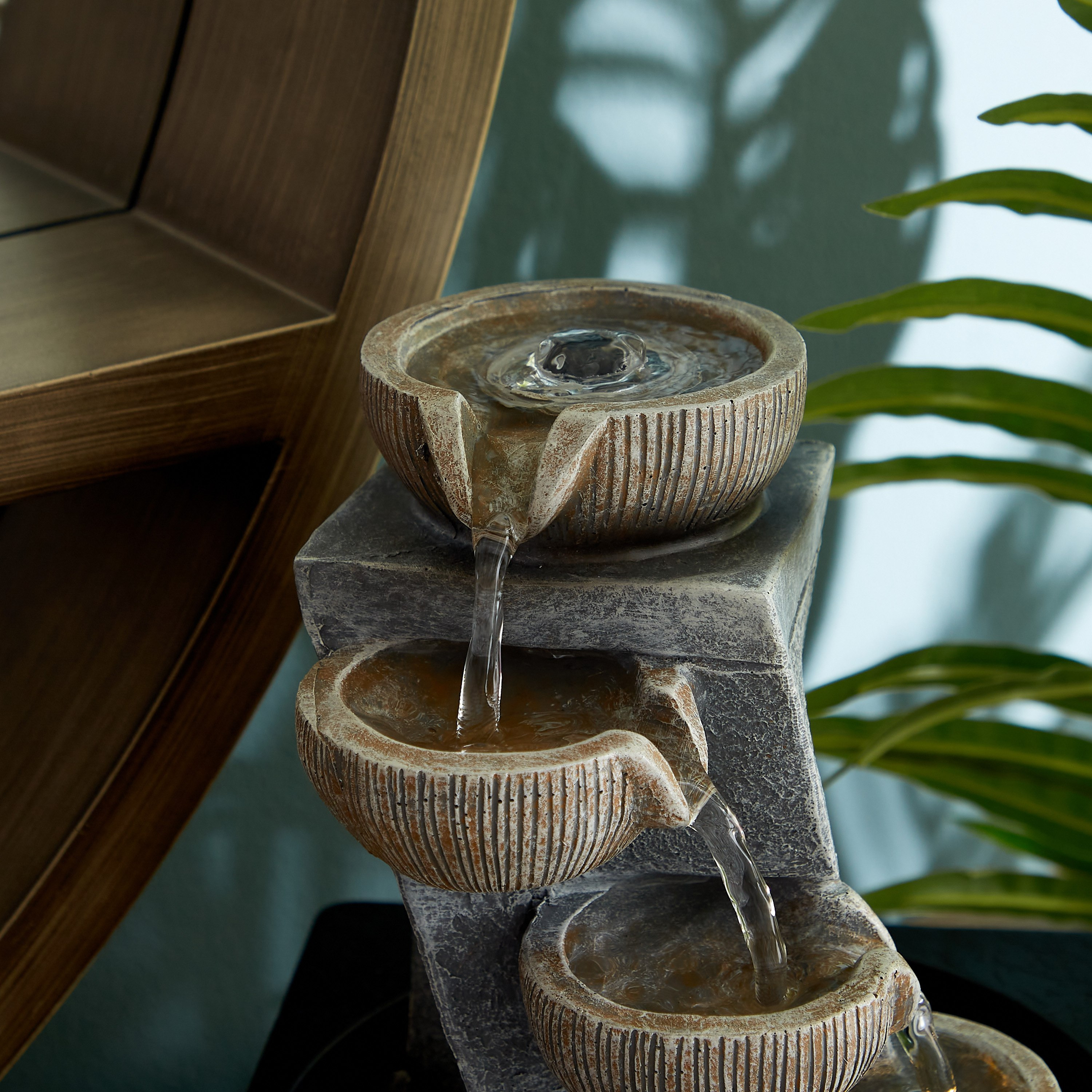 Amber Modern Twisted Fountain with 1 Yellow Light - 18x18x25 cm-PROMO_HB_AE_B1G1_250925-image-3