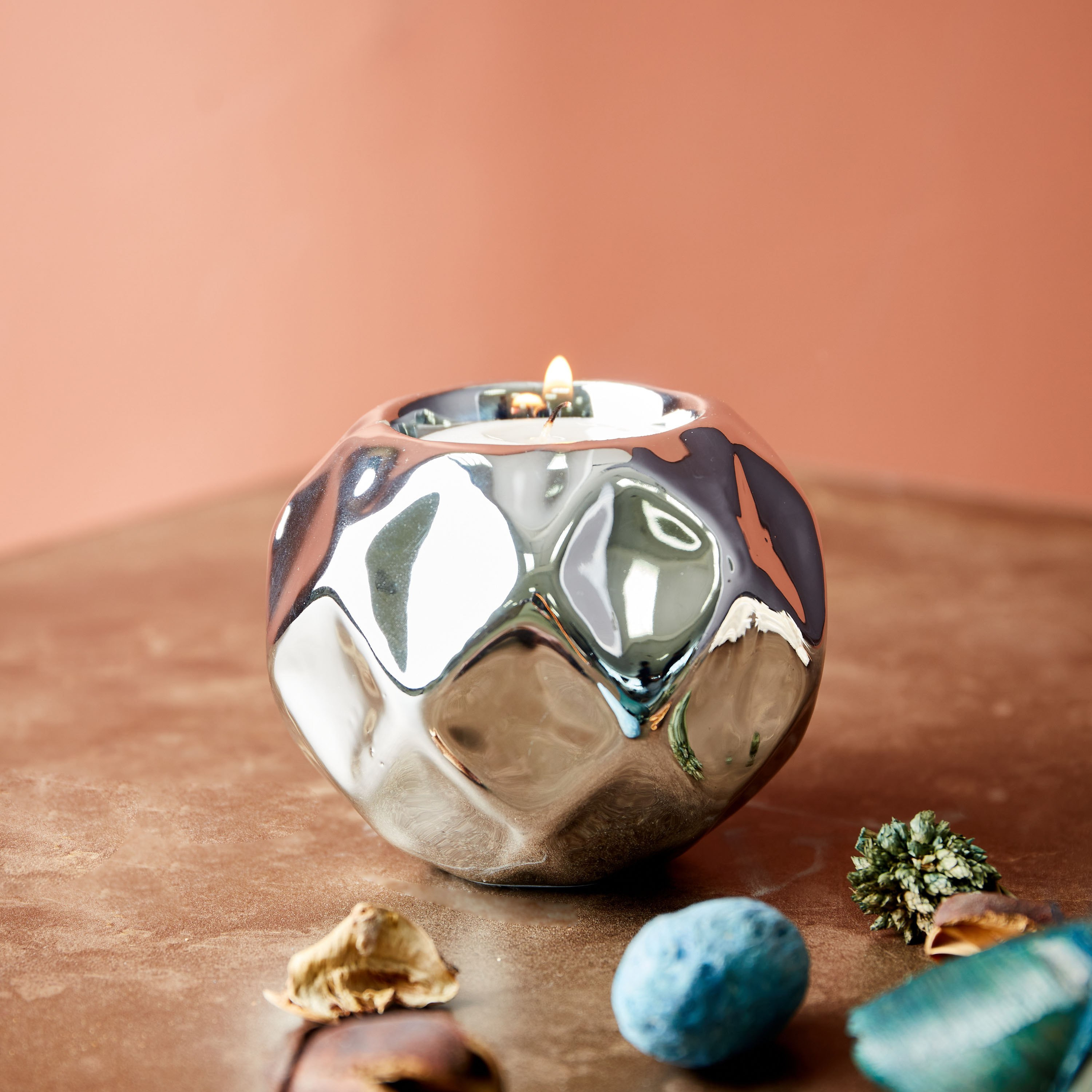 حامل شموع سيراميك من دوق - 8x8x7 سم-hbxlivingroom-decorandaccessories-candleholders-image-1