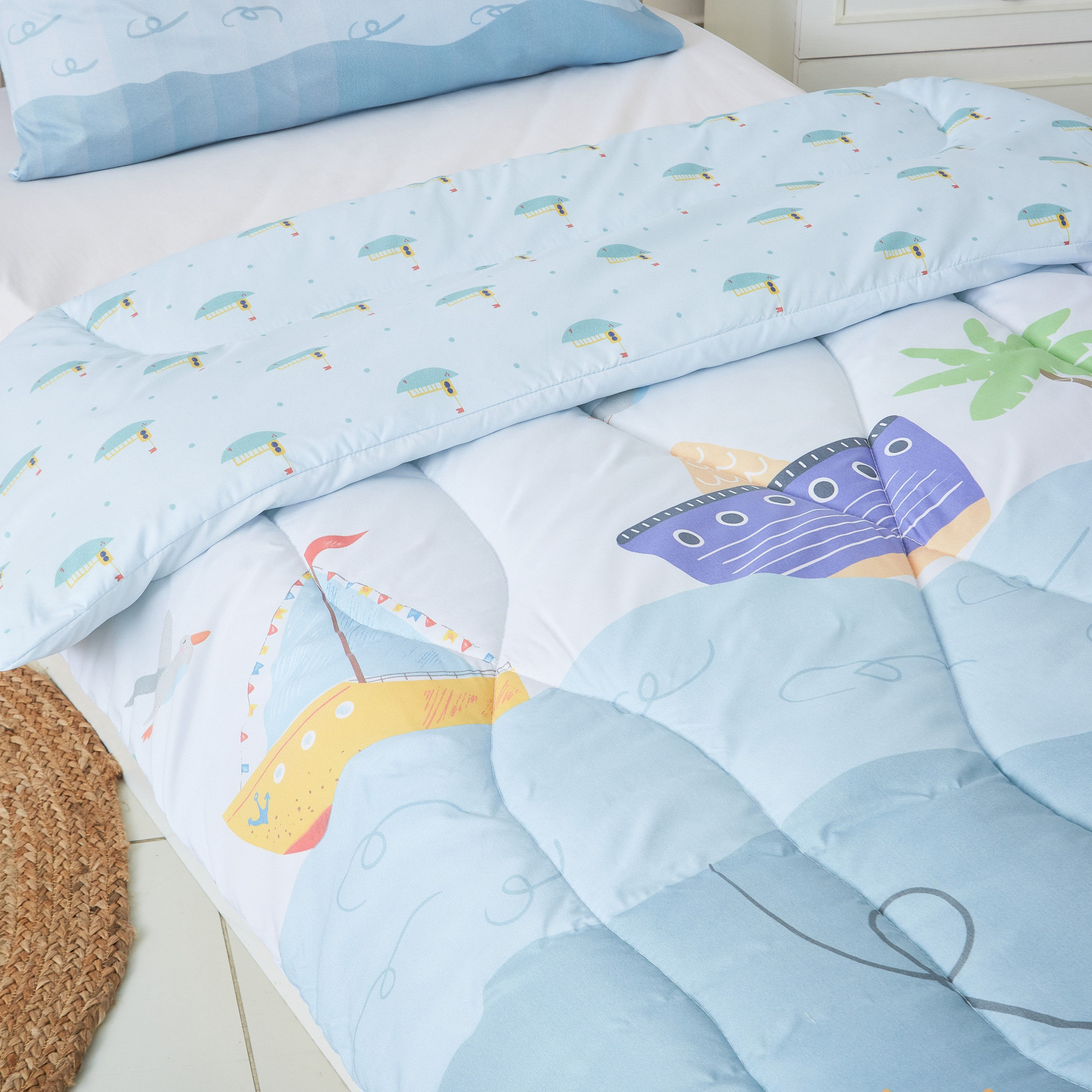 طقم لحاف فردي قطعتين بطبعات بحر ديجيتال من موديش- 130x220 سم-hbxhomeware-hbxkidsandyouth-image-4