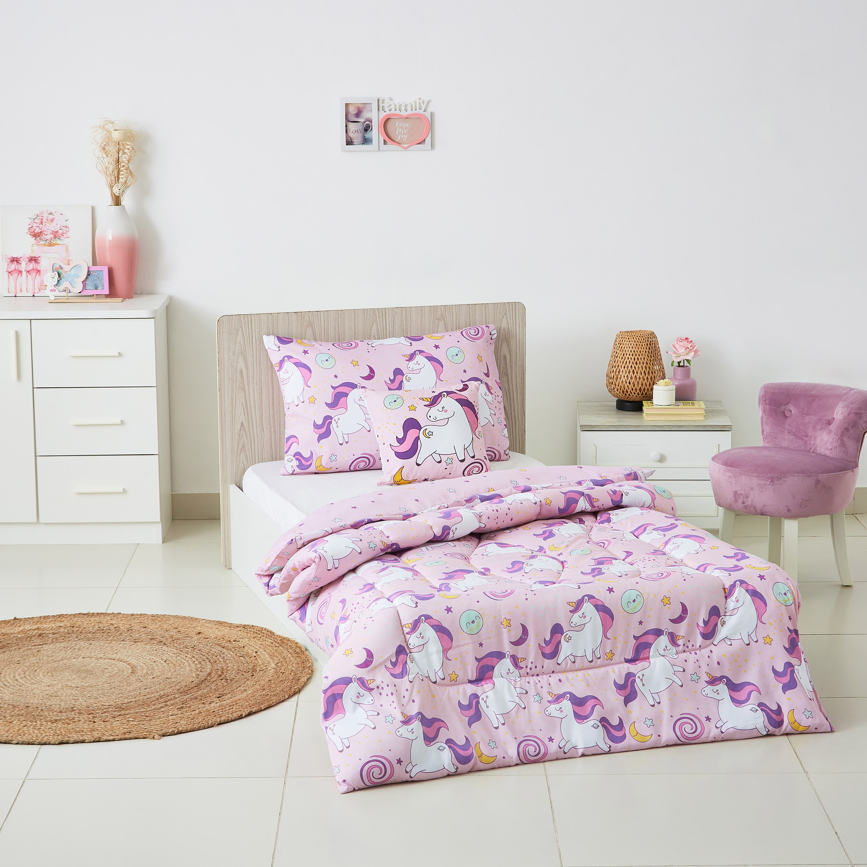 طقم لحاف فردي بطبعات يونيكورن قطعتين من موديش -130x220 سم-hbxhomeware-hbxkidsandyouth-image-5