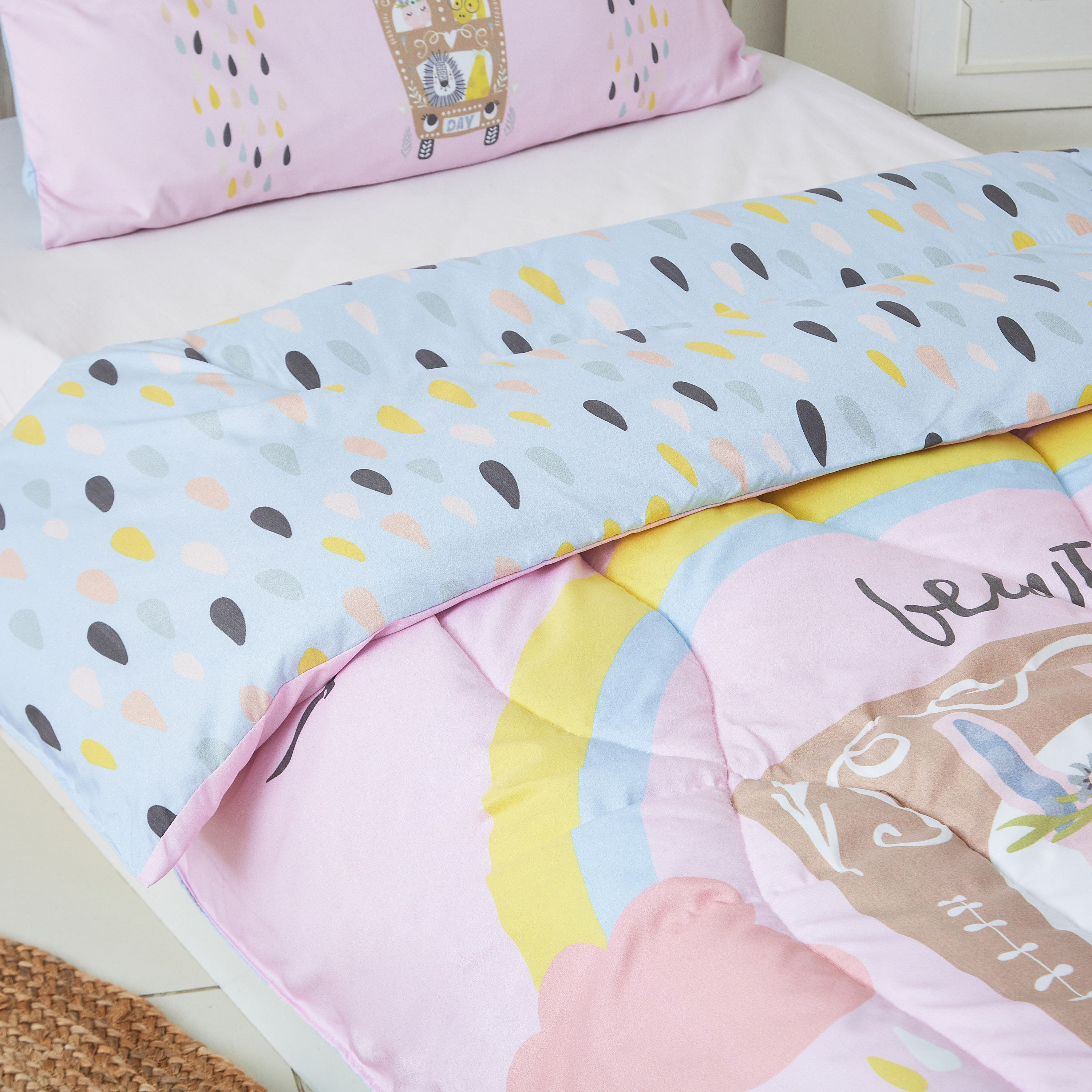 طقم لحاف فردي قطعتين بطبعات بيوتيفول ديجيتال من موديش- 130x220 سم-hbxhomeware-hbxkidsandyouth-image-4