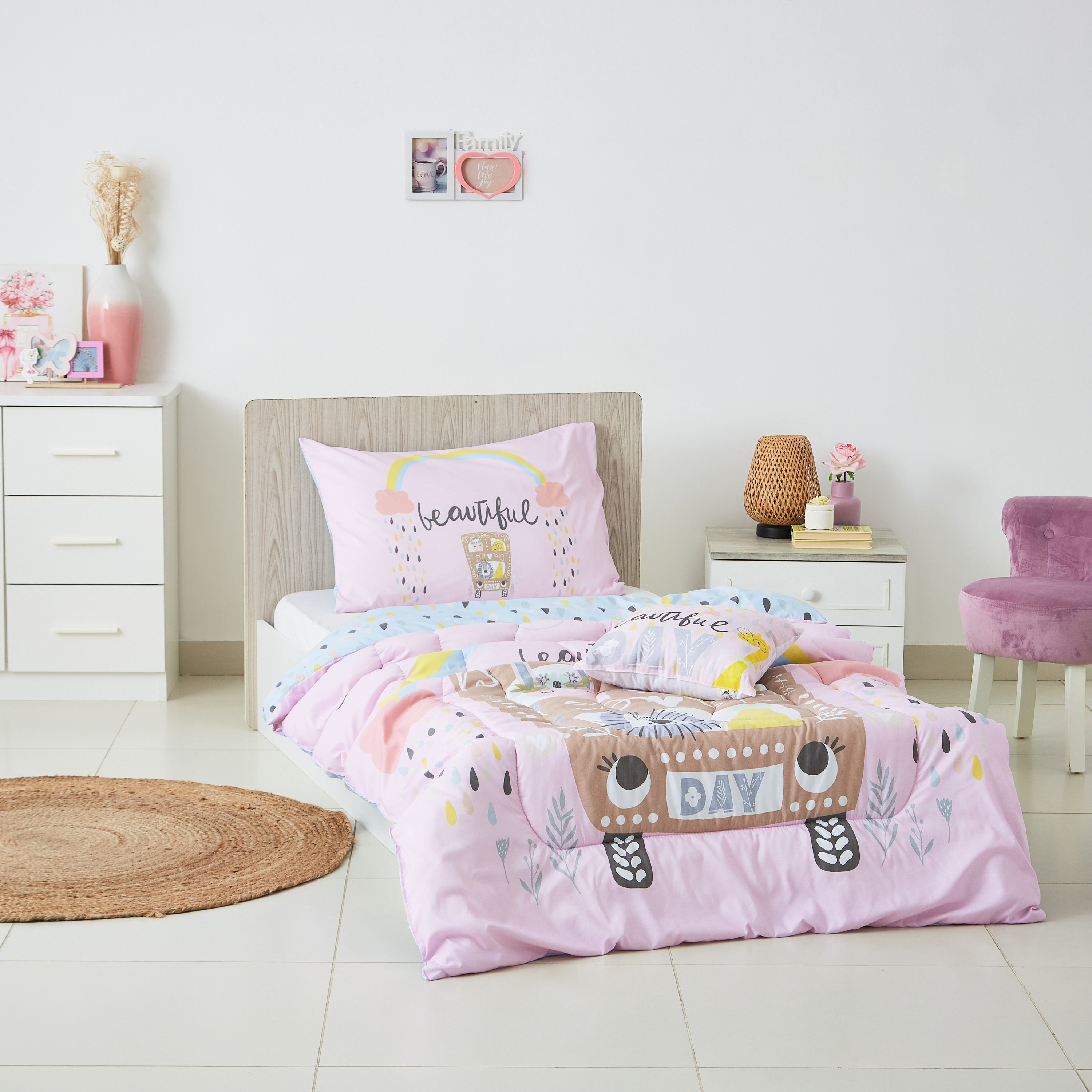 طقم لحاف فردي قطعتين بطبعات بيوتيفول ديجيتال من موديش- 130x220 سم-hbxhomeware-hbxkidsandyouth-image-5