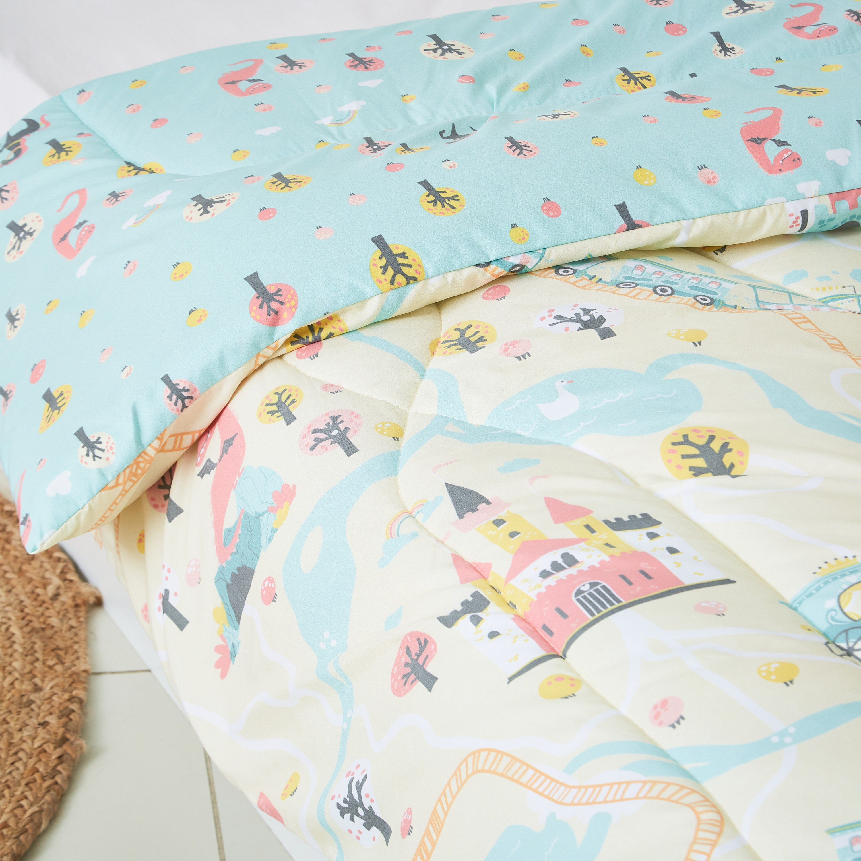 طقم لحاف قطعتين بطبعات قصة خيالية ديجيتال للجنسين من موديش- 130x220 سم-hbxhomeware-hbxkidsandyouth-image-4