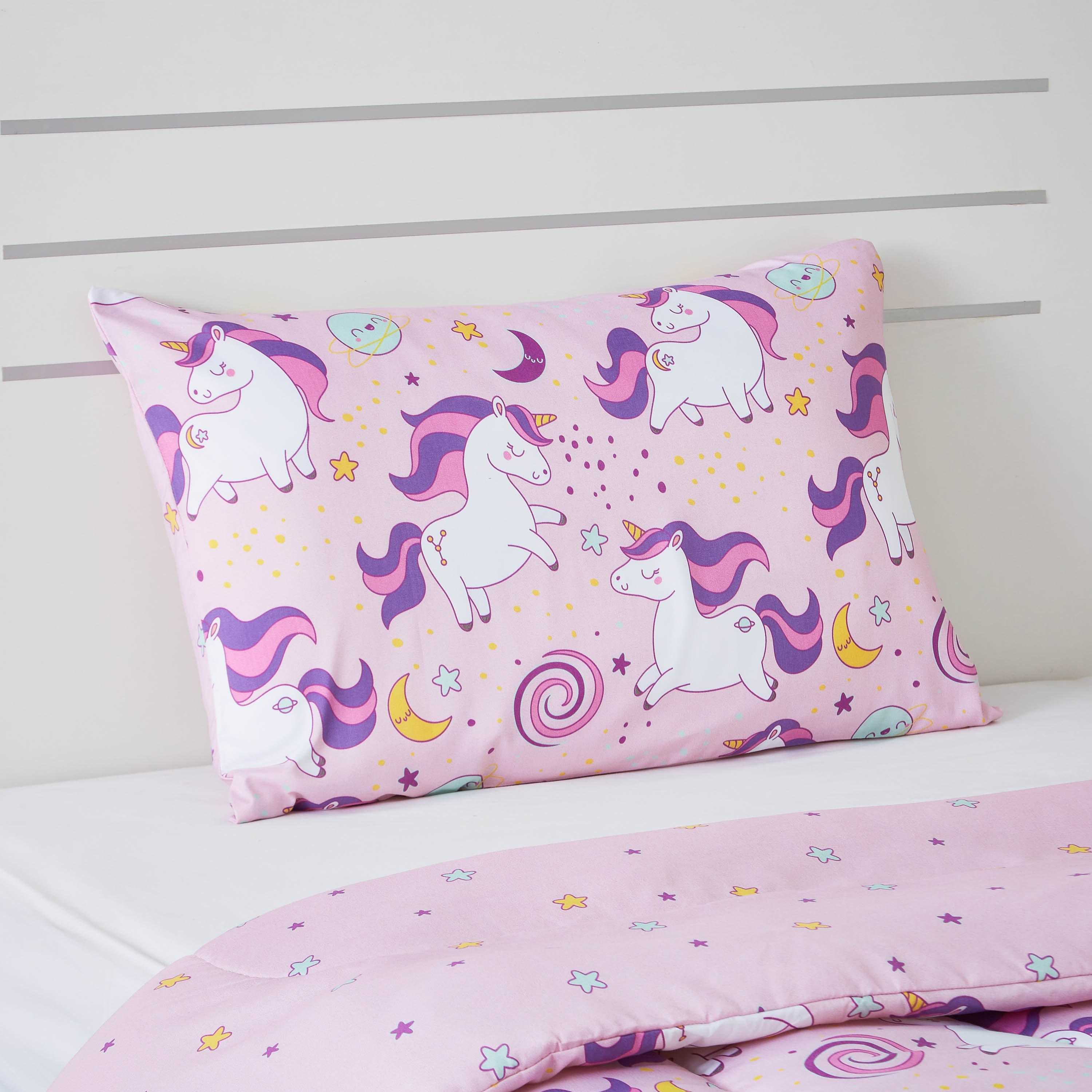 طقم لحاف مزدوج قطعتين بطبعات يونيكورن ديجيتال من موديش- 160x220 سم-hbxhomeware-hbxkidsandyouth-image-3