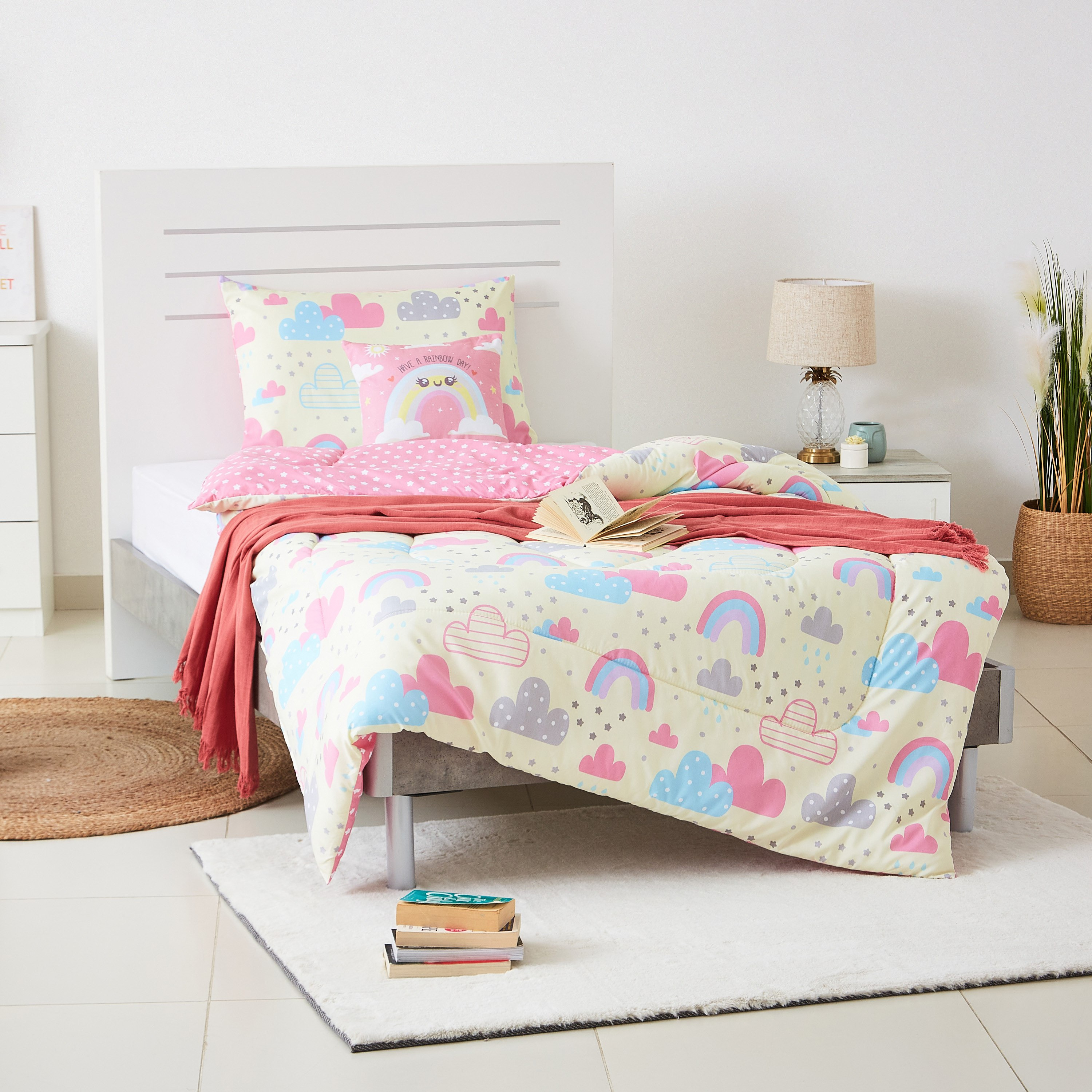 طقم لحاف مزدوج قطعتين بطبعات هابي رينبو رقميّة من موديش- 160x220 سم-hbxhomeware-hbxkidsandyouth-image-5