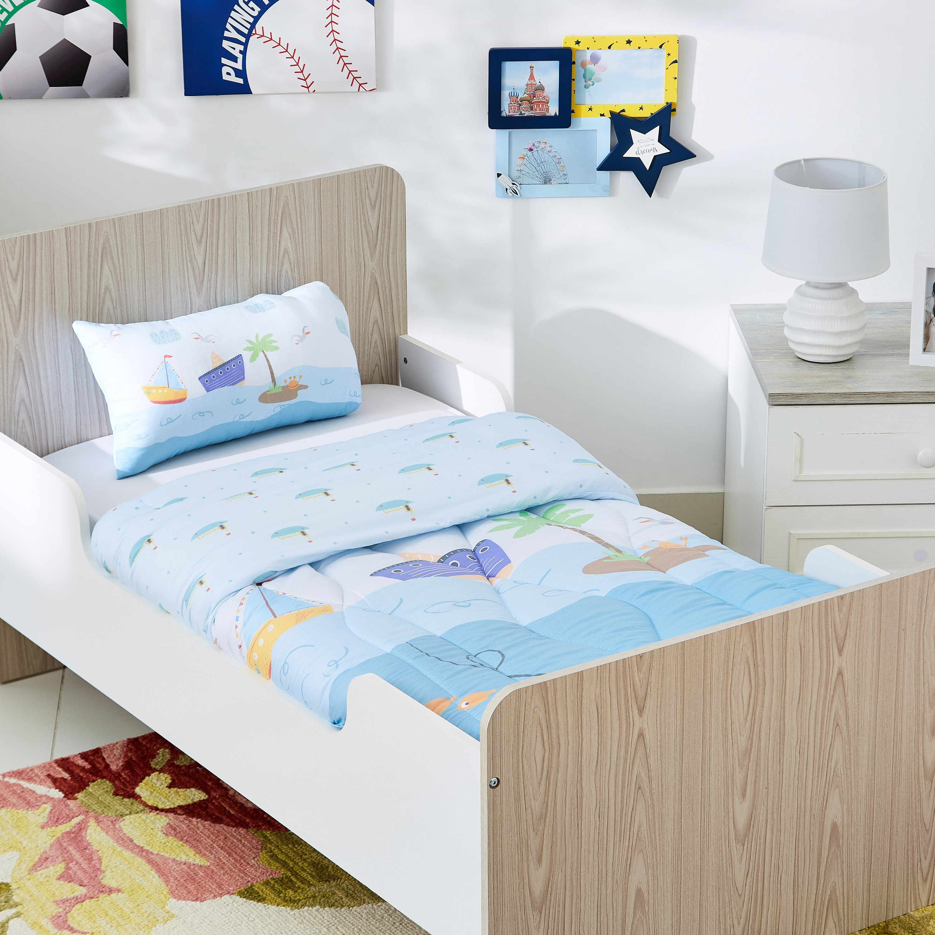 طقم لحاف بطبعات بحر قطعتين من موديش - 100x170 سم-hbxhomeware-hbxkidsandyouth-image-1