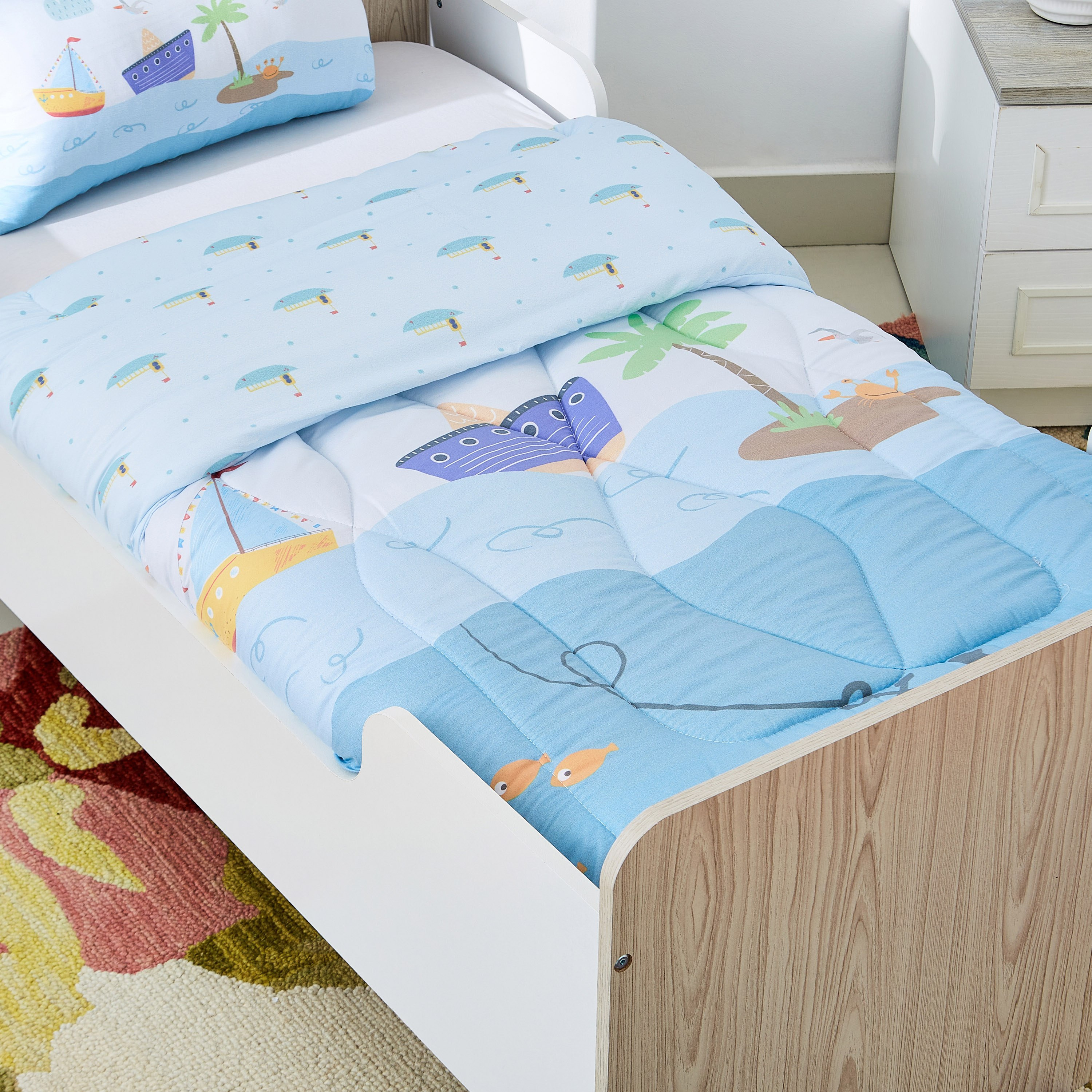 طقم لحاف بطبعات بحر قطعتين من موديش - 100x170 سم-hbxhomeware-hbxkidsandyouth-image-2
