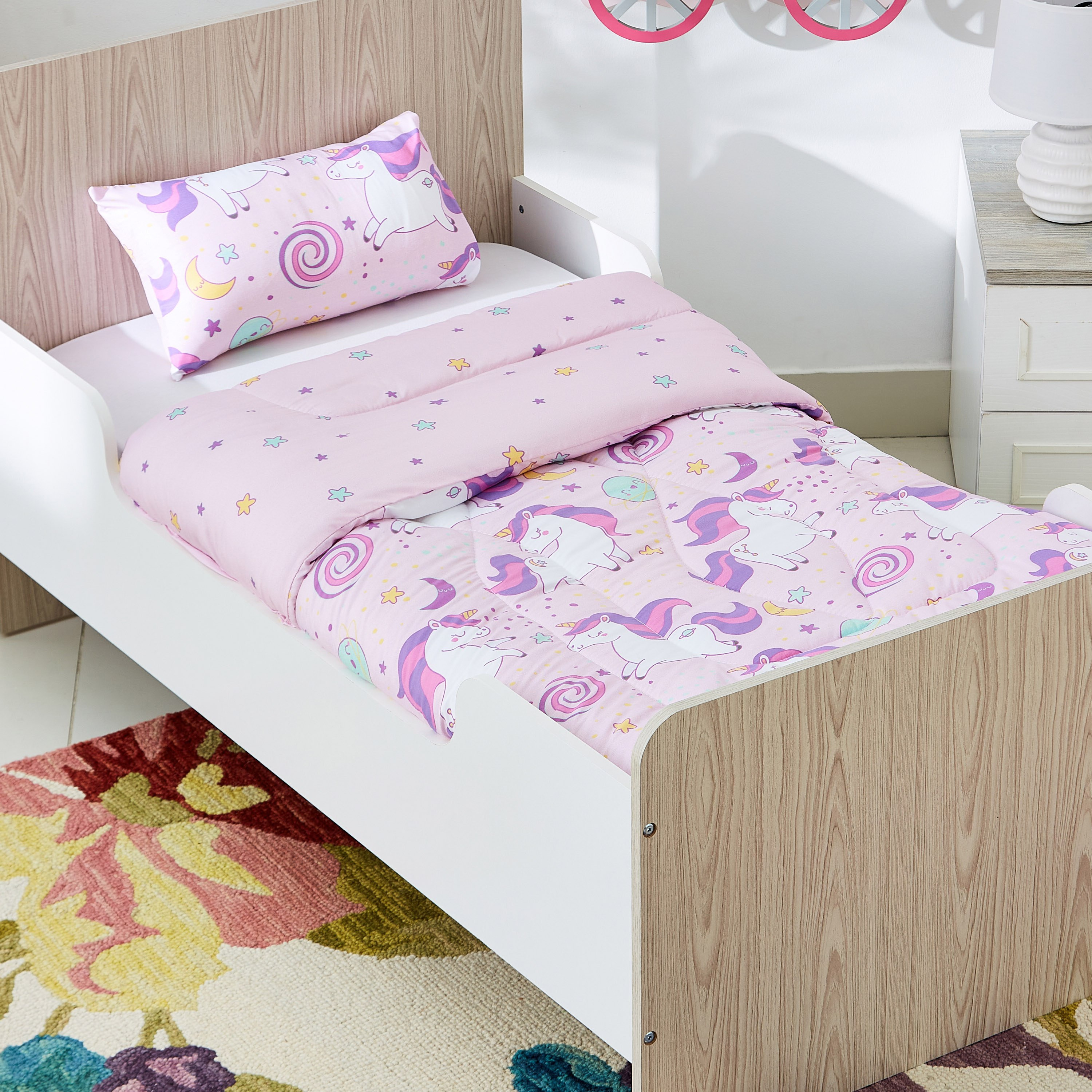 طقم لحاف قطعتين بطبعات دانسينج يونيكورن من موديش - 100x170 سم-hbxhomeware-hbxkidsandyouth-image-1