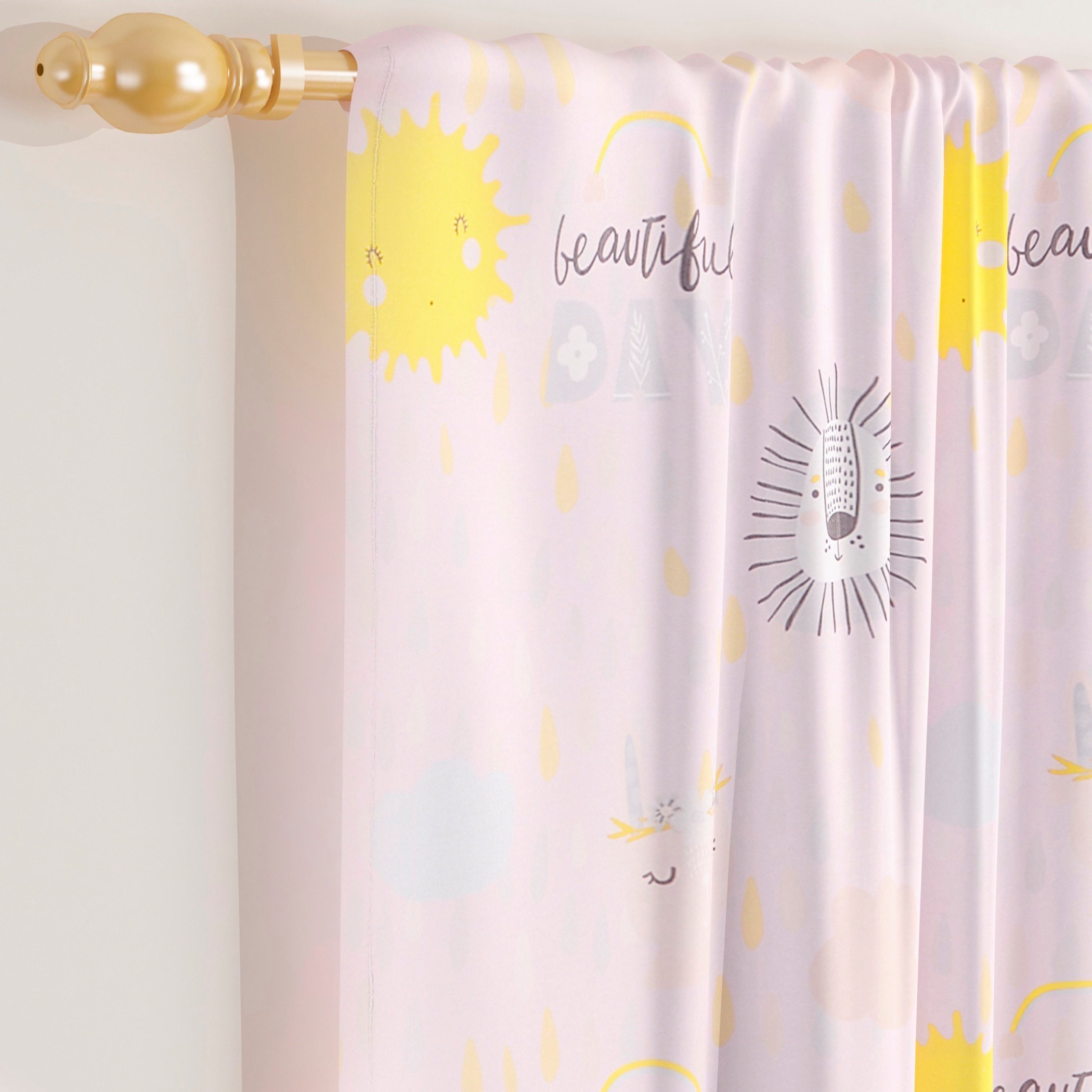 Modish Beautiful Girl Curtain Pair - 140x240 cm-hbxhomeware-hbxkidsandyouth-image-2
