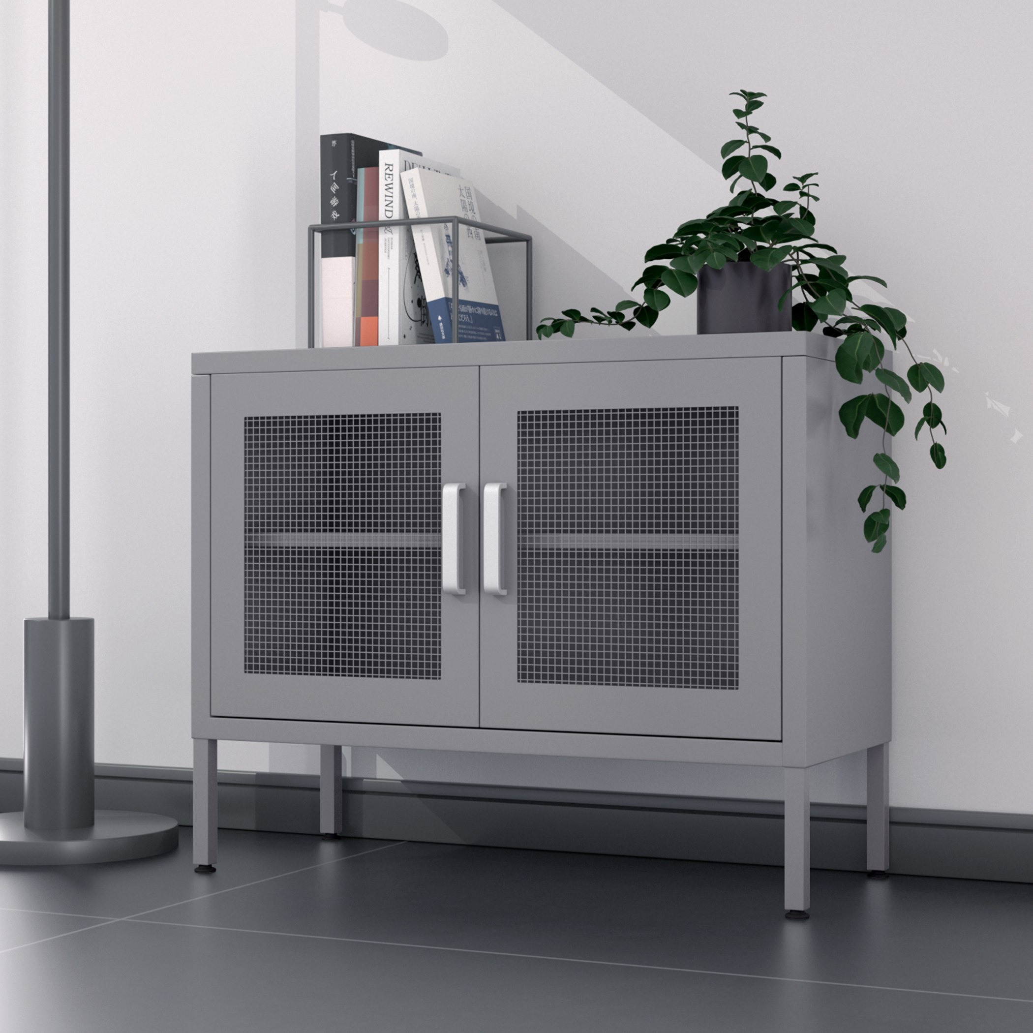 وحدة تخزين واسعة ببابين شبكيّين من باولو-hbxfurniture-office-bookcases-image-1