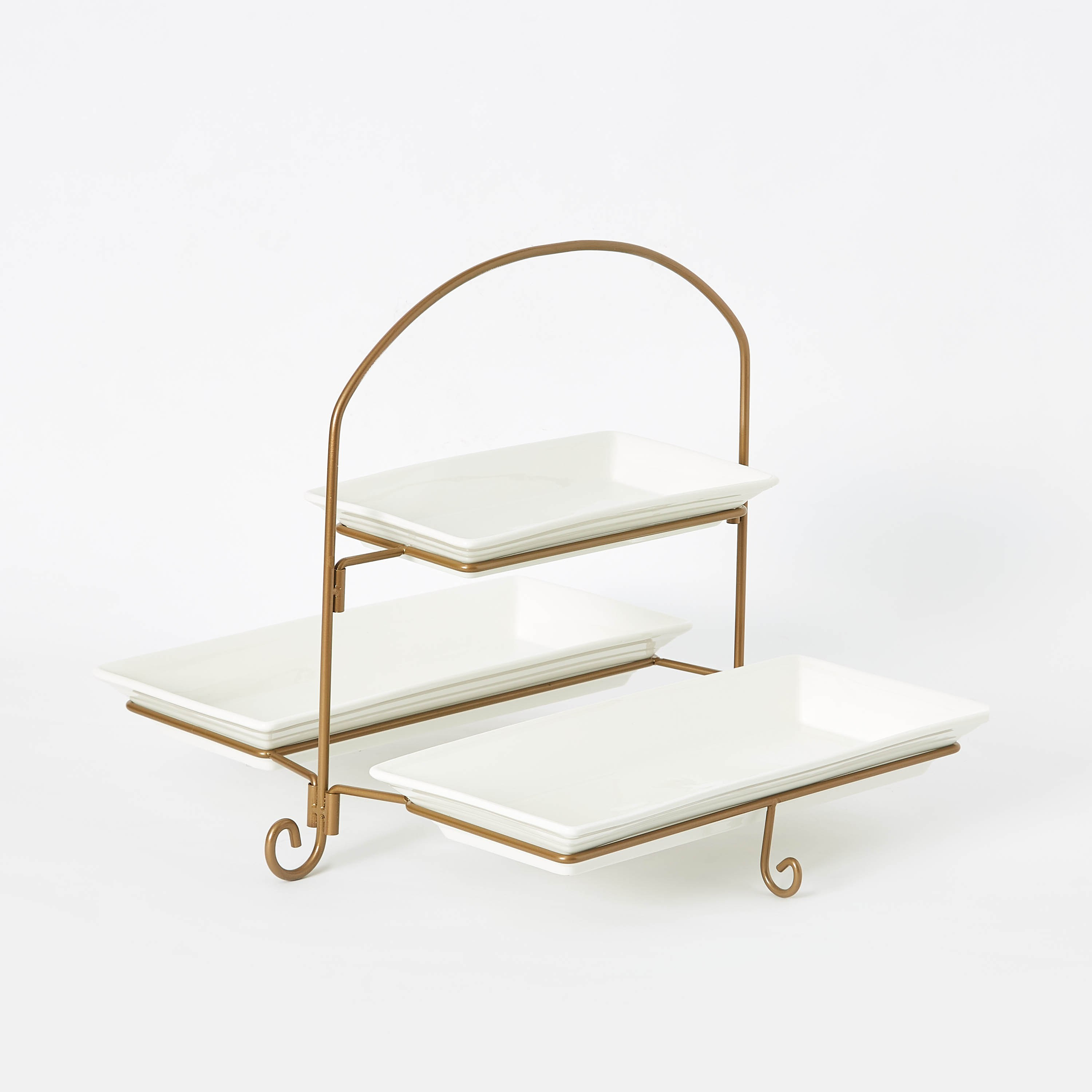 Feast 2-Tier Rectangular Serving Platter with Metal Stand-hbxdecorandfurnishings-tabletop-serveware-image-6