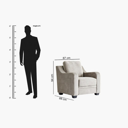 Gary 1-Seater Fabric Sofa