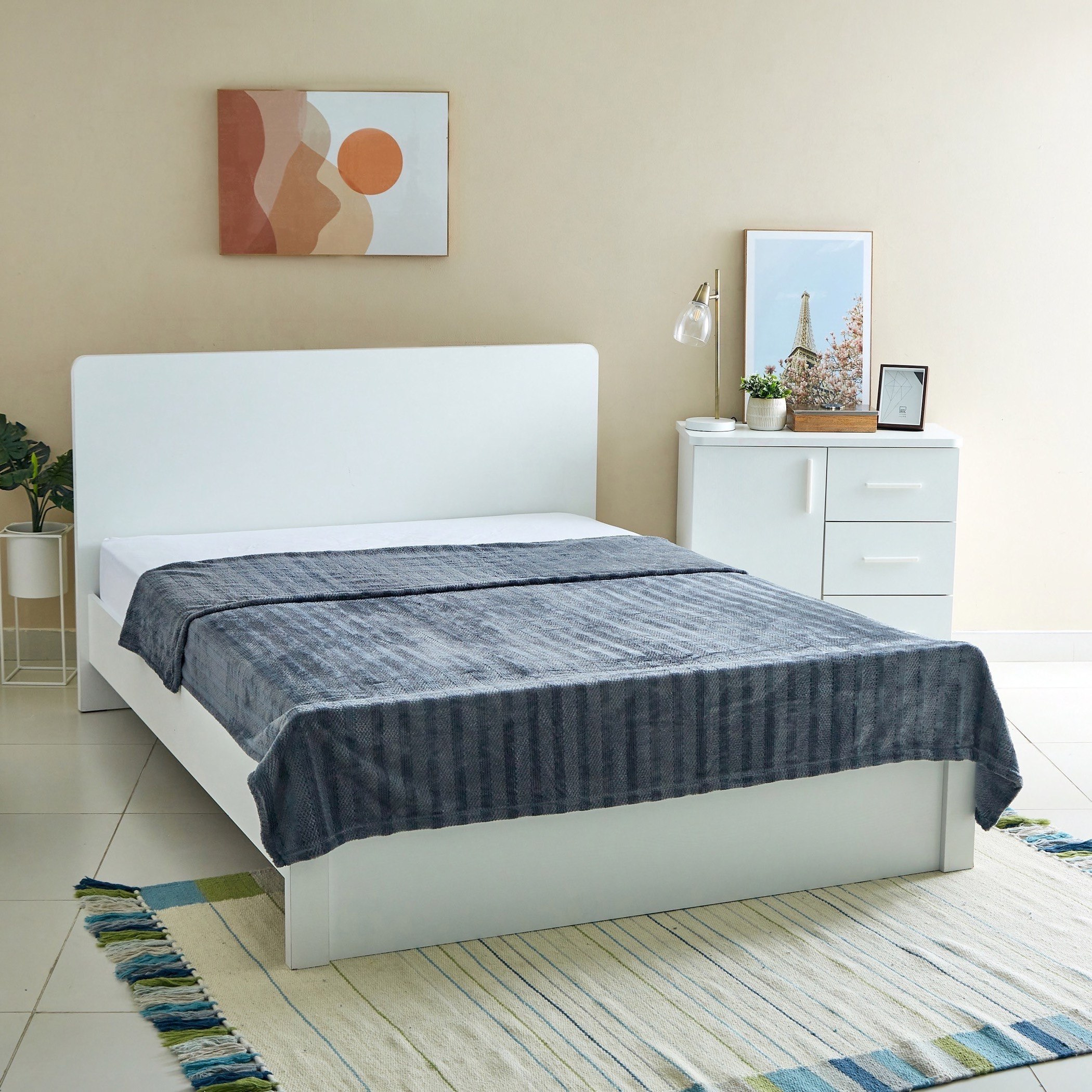 بطانية كوين فلانيل جاكارد من إيميلي - 200x220 سم-hbxhomeware-hbxbedroom-image-1