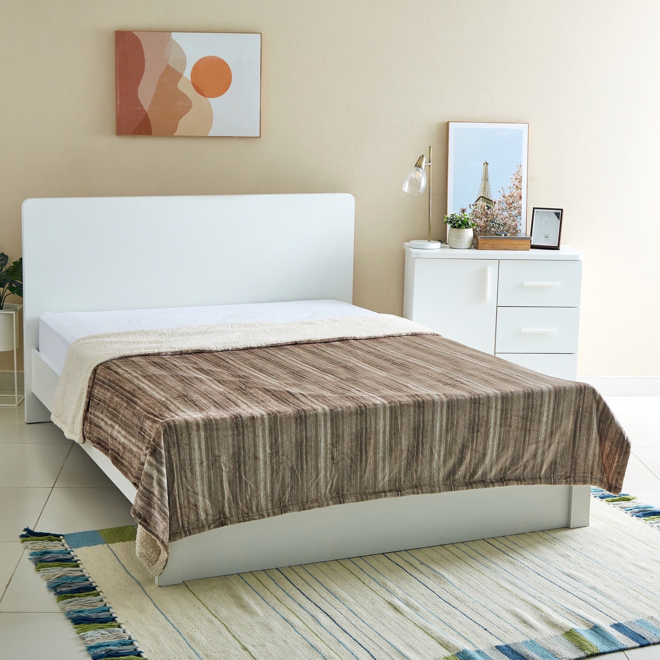 بطانية مزدوجة شيربا فلانيل من براكستون - 150x200 سم-hbxhomeware-hbxbedroom-image-1