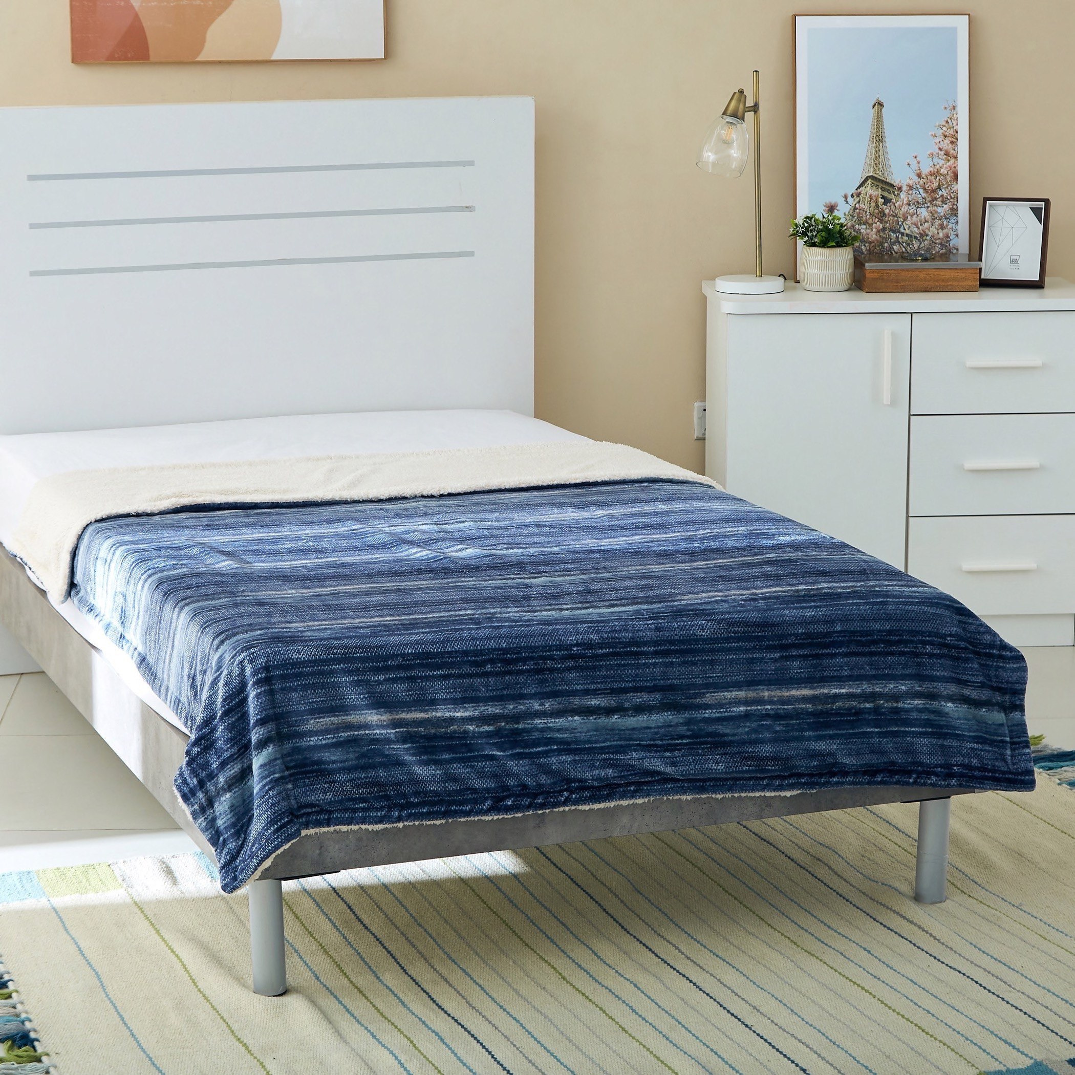 بطّانية مزدوجة شيربا فلانيل من براكستون - 150x200 سم-hbxhomeware-hbxbedroom-image-1