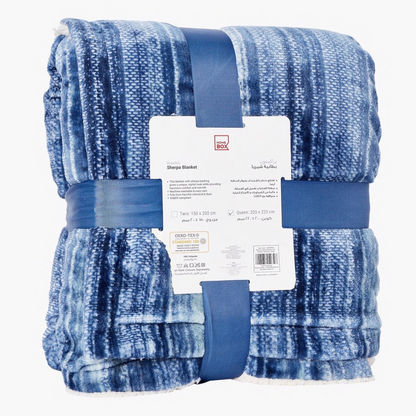 Braxton Flannel Sherpa Queen Blanket - 200x220 cms
