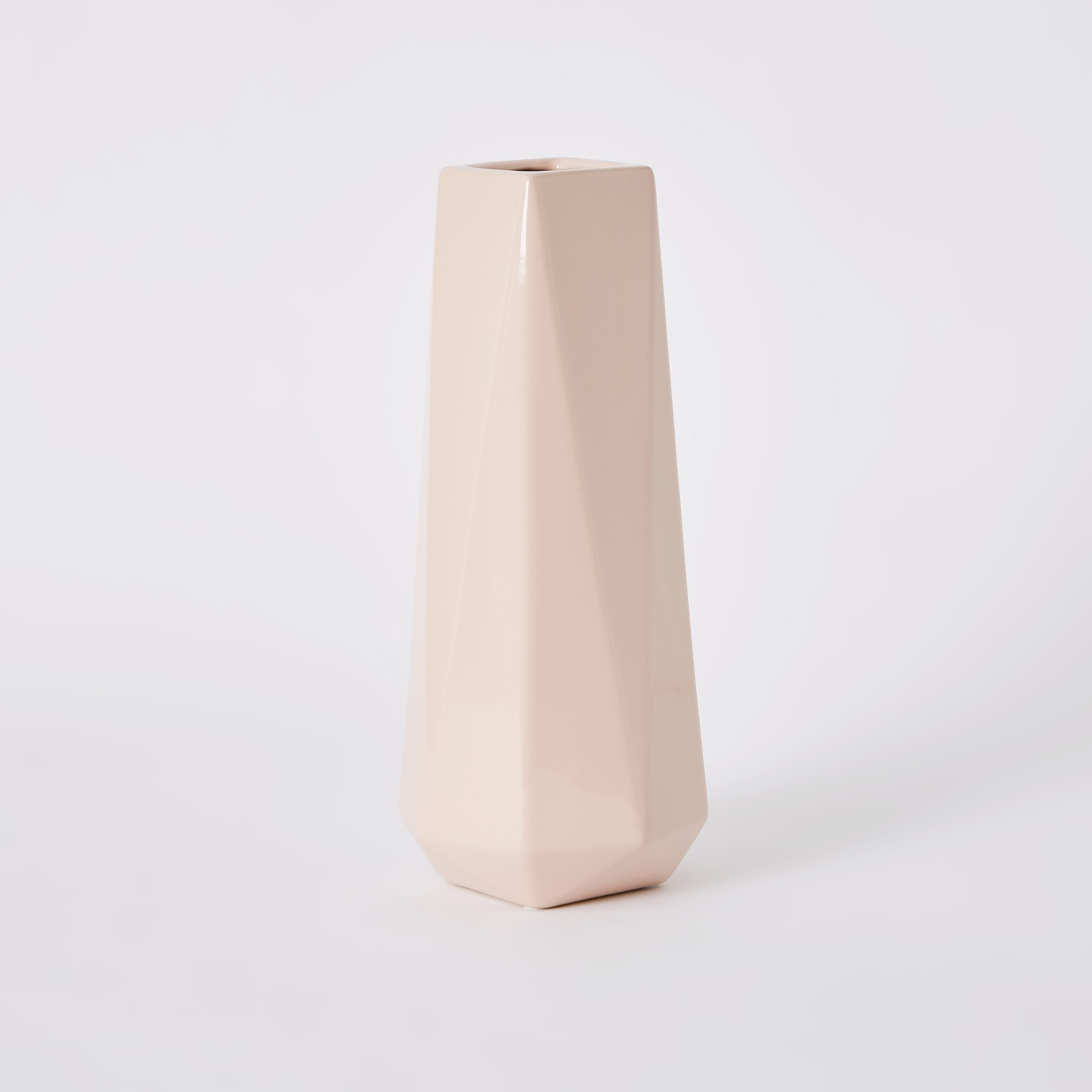 Sansa Ceramic Faceted Vase - 12.5x12.5x30 cm-hbxbedroom-decorandaccessories-vases-image-5