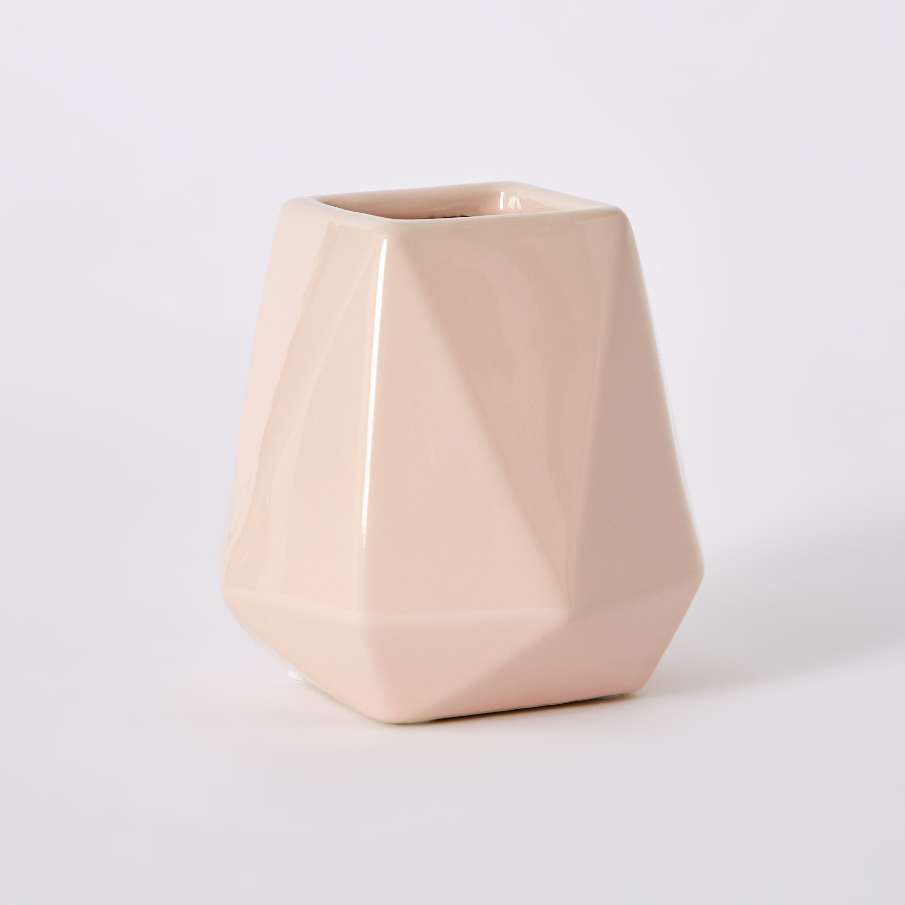 Sansa Ceramic Small Faceted Vase - 13.5x13.5x13 cm-hbxbedroom-decorandaccessories-vases-image-5