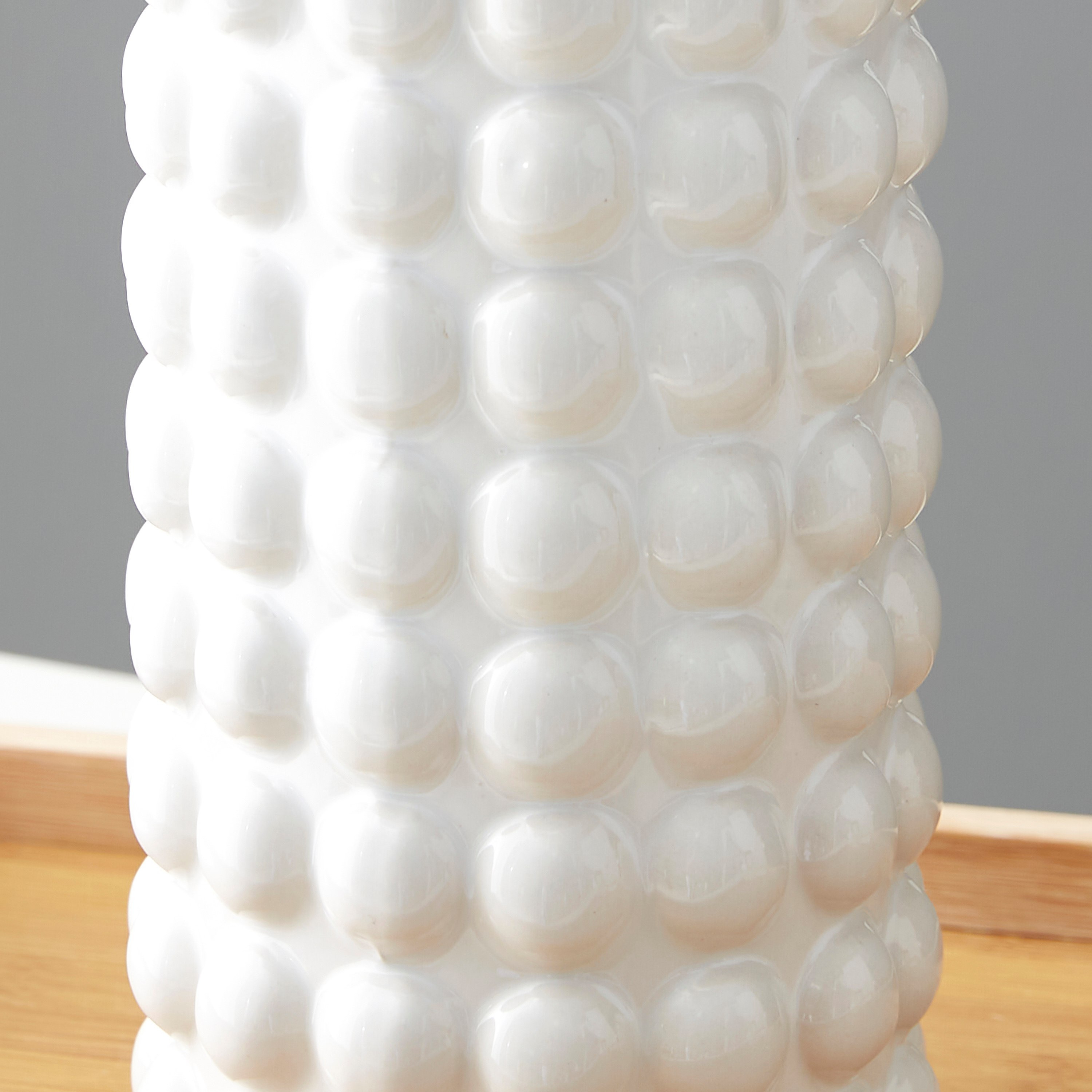 مزهرية سيراميك بارزة الملمس من سانسا - 12x12x25.5 سم-hbxbedroom-decorandaccessories-vases-image-3