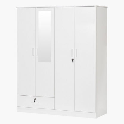 Mandy 4-Door Wardrobe with Mirror and Drawer