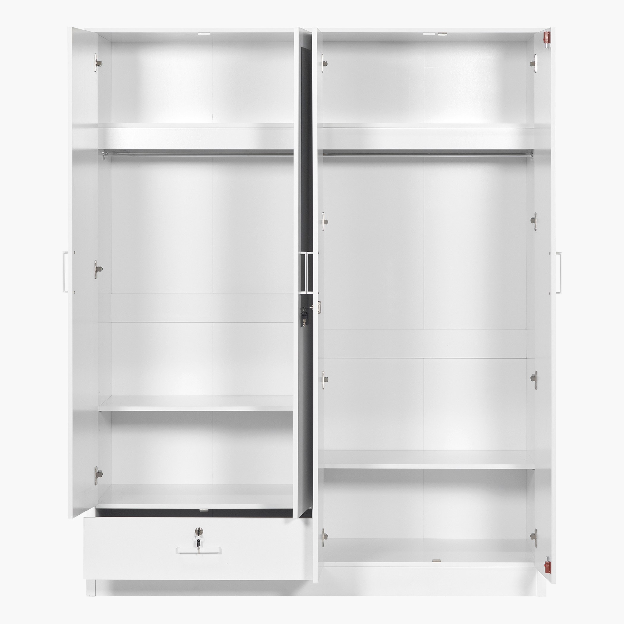 خزانة ملابس 4 أبواب بمرآة ودرج من ماندي-hbxfurniture-wardrobes-image-4