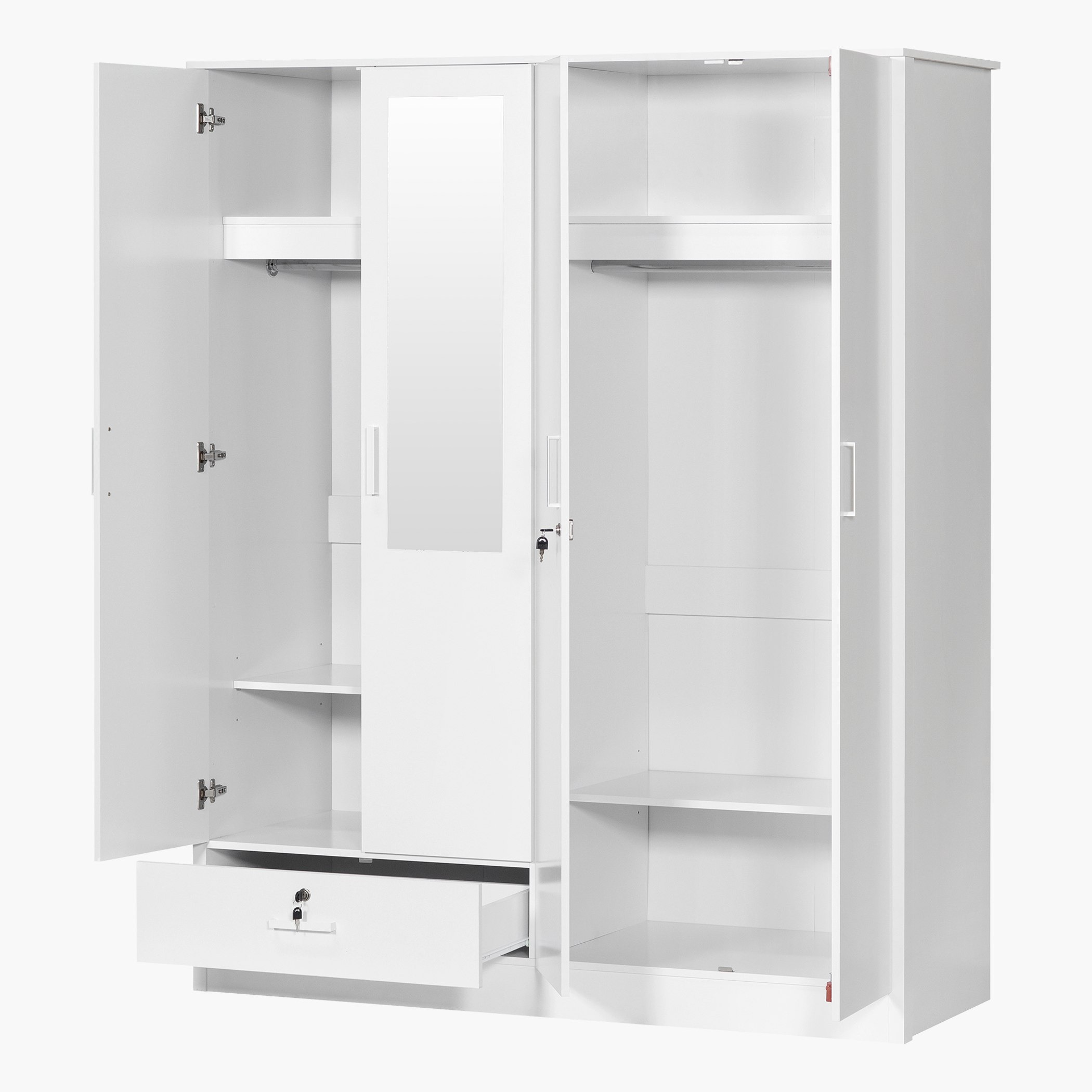 خزانة ملابس 4 أبواب بمرآة ودرج من ماندي-hbxfurniture-wardrobes-image-5