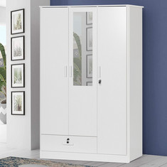 Mandy 3-Door Wardrobe with Mirror and Drawer