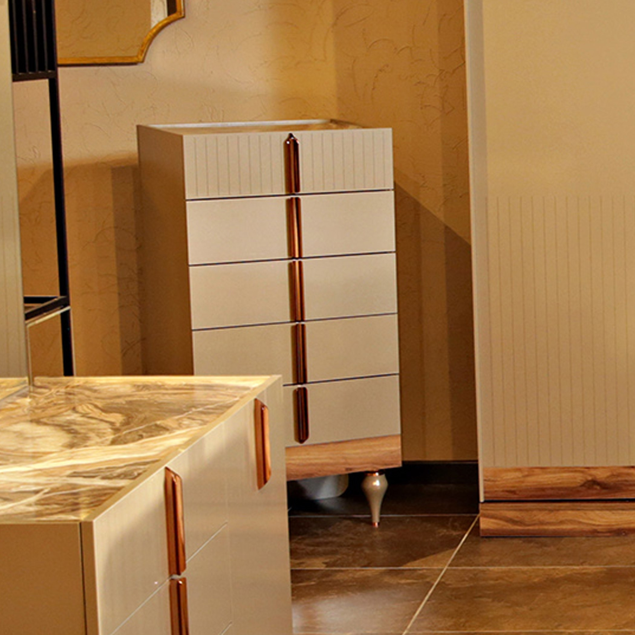 وحدة تخزين بـ5 أدراج من أنتيغا-hbxfurniture-dressersandchests-chestofdrawers-image-1