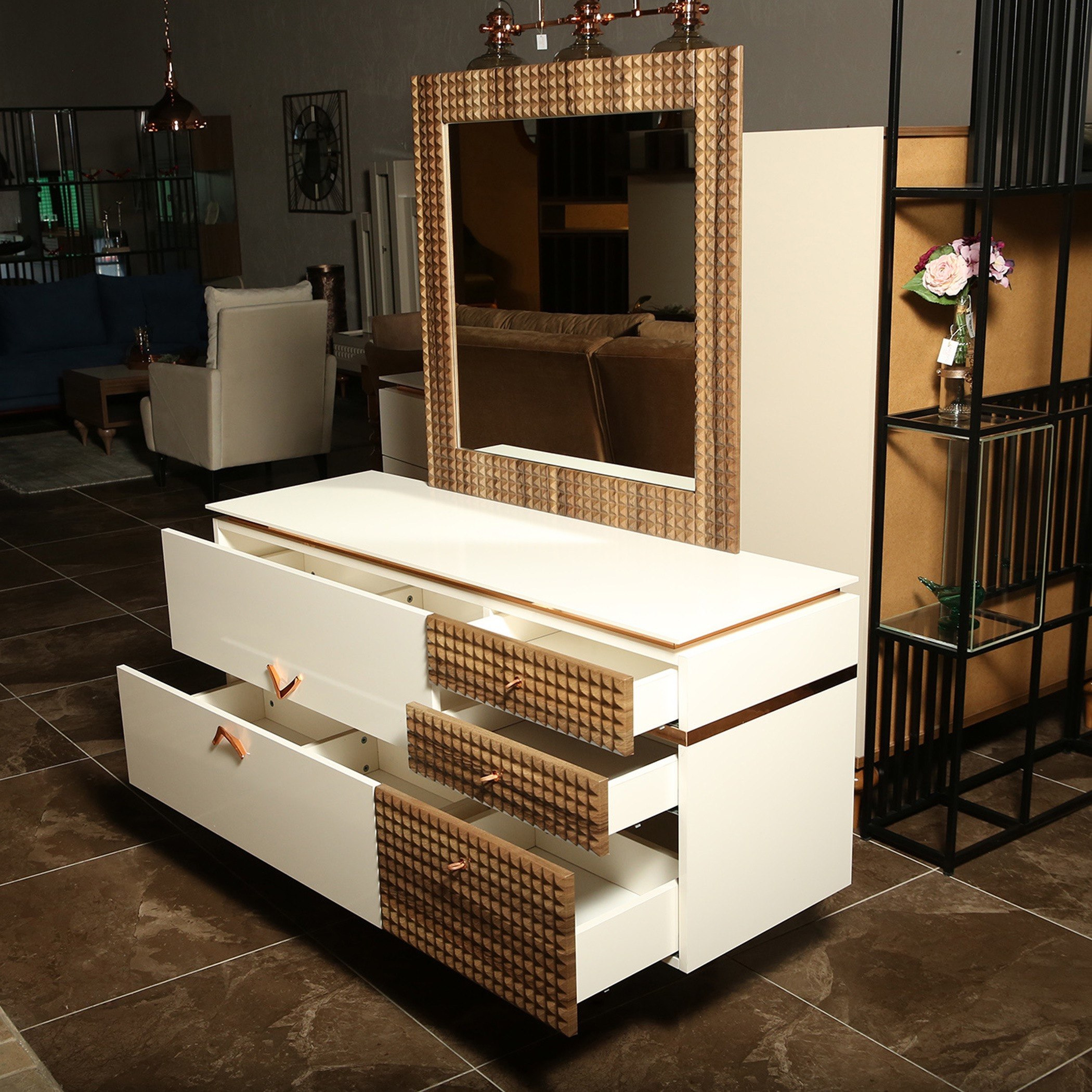طقم غرفة نوم كينج 5 قطع من فيدورا - 180x200 سم-hbxbedroom-bedsandbedsets-bedroomsets-king-image-7