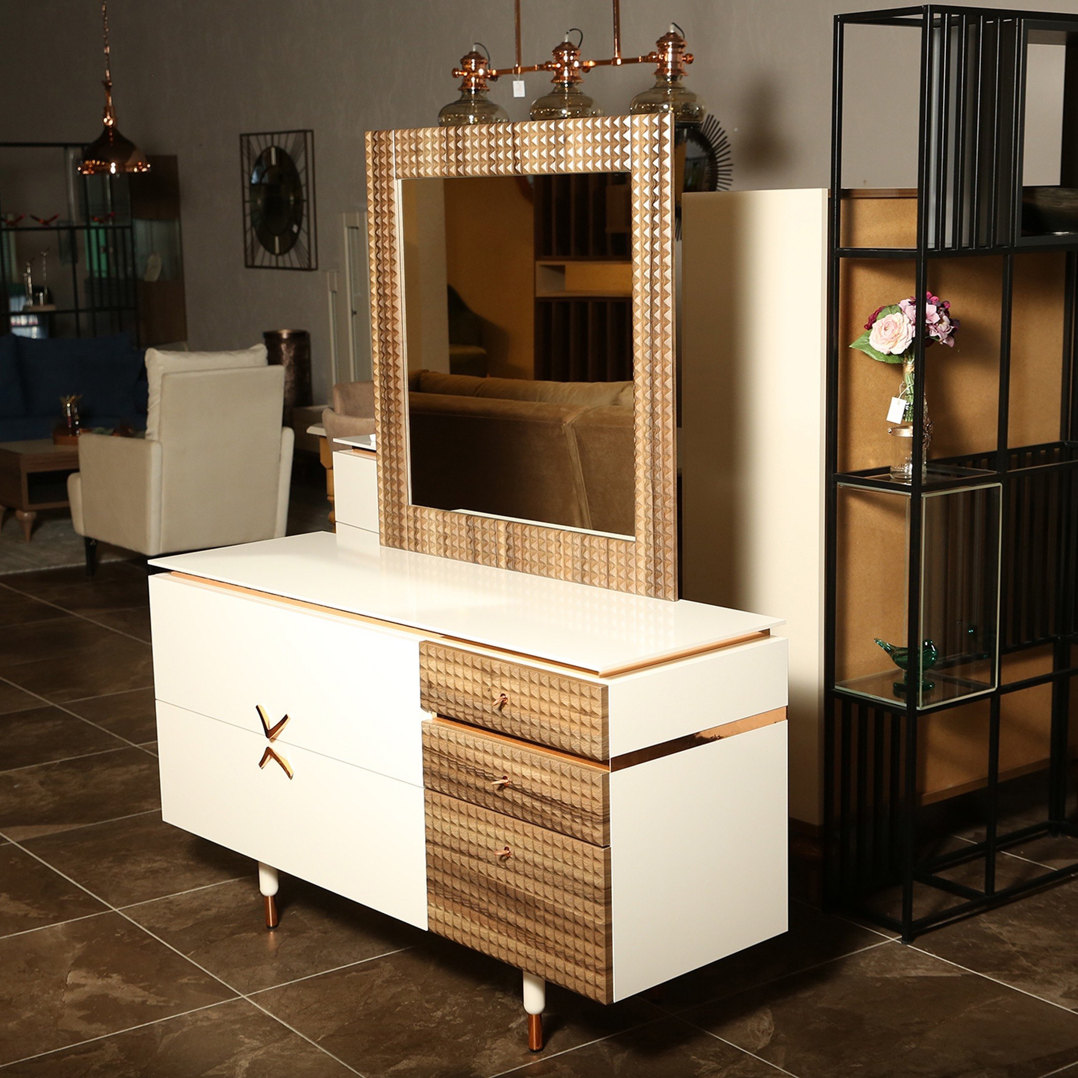 طقم غرفة نوم كينج 5 قطع من فيدورا - 180x200 سم-hbxbedroom-bedsandbedsets-bedroomsets-king-image-8