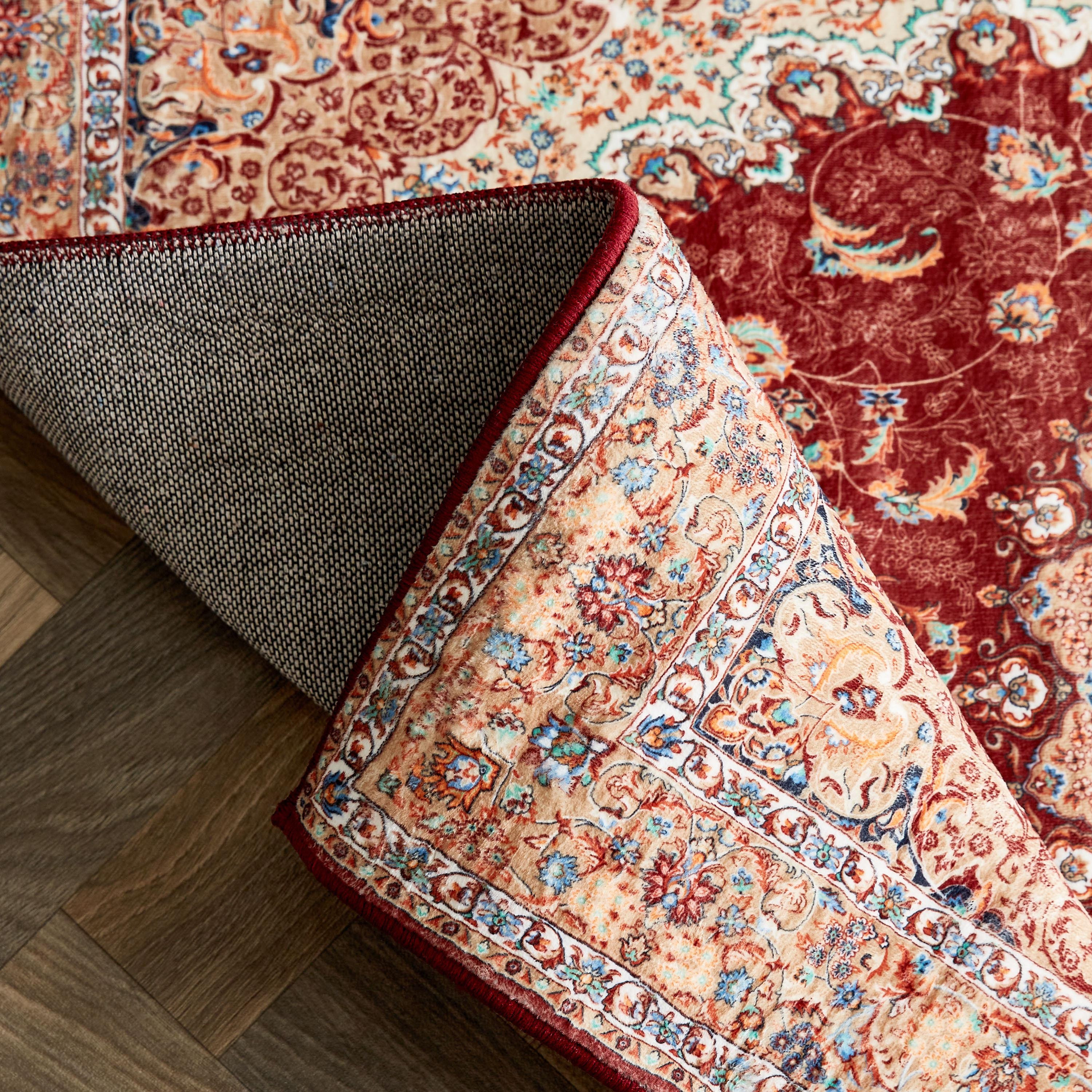 Miraj Afra Velvet Distressed Rug - 80x230 cm-hbxdecorandfurnishings-floorcoverings-rugs-image-4