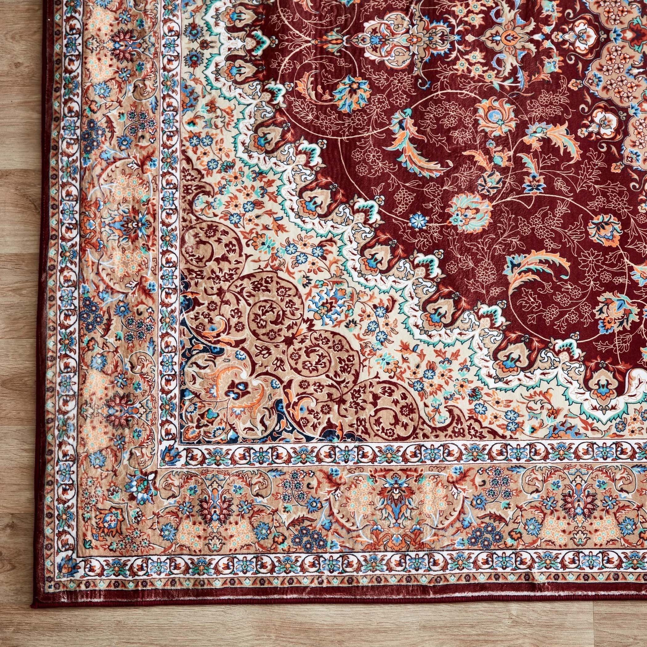 Miraj Afra Velvet Distressed Rug - 160x230 cm-hbxdecorandfurnishings-floorcoverings-rugs-image-2