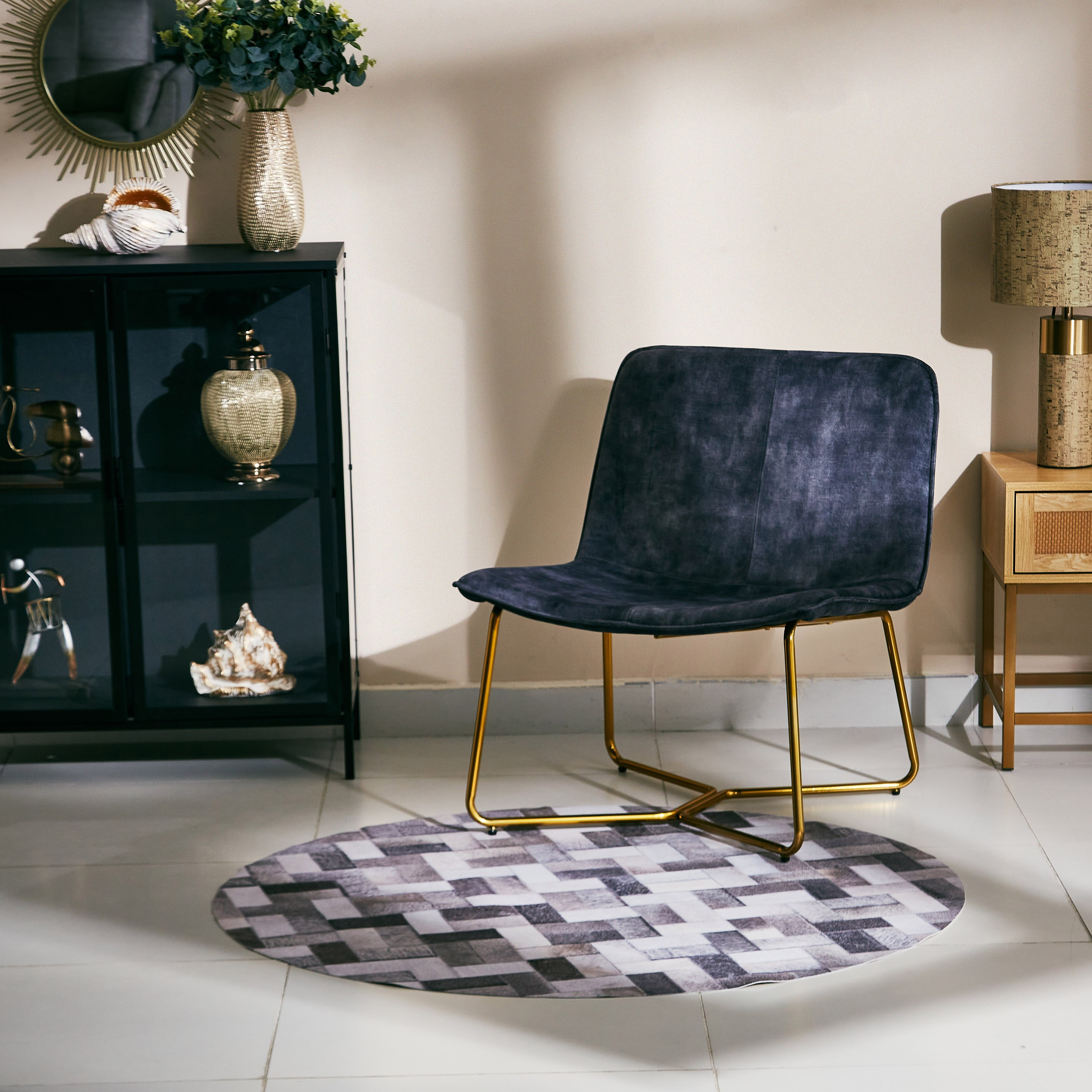 سجادة كبيرة برقعة جلد صناعي من باتش كوا - 120 سم-hbxdecorandfurnishings-floorcoverings-rugs-image-4