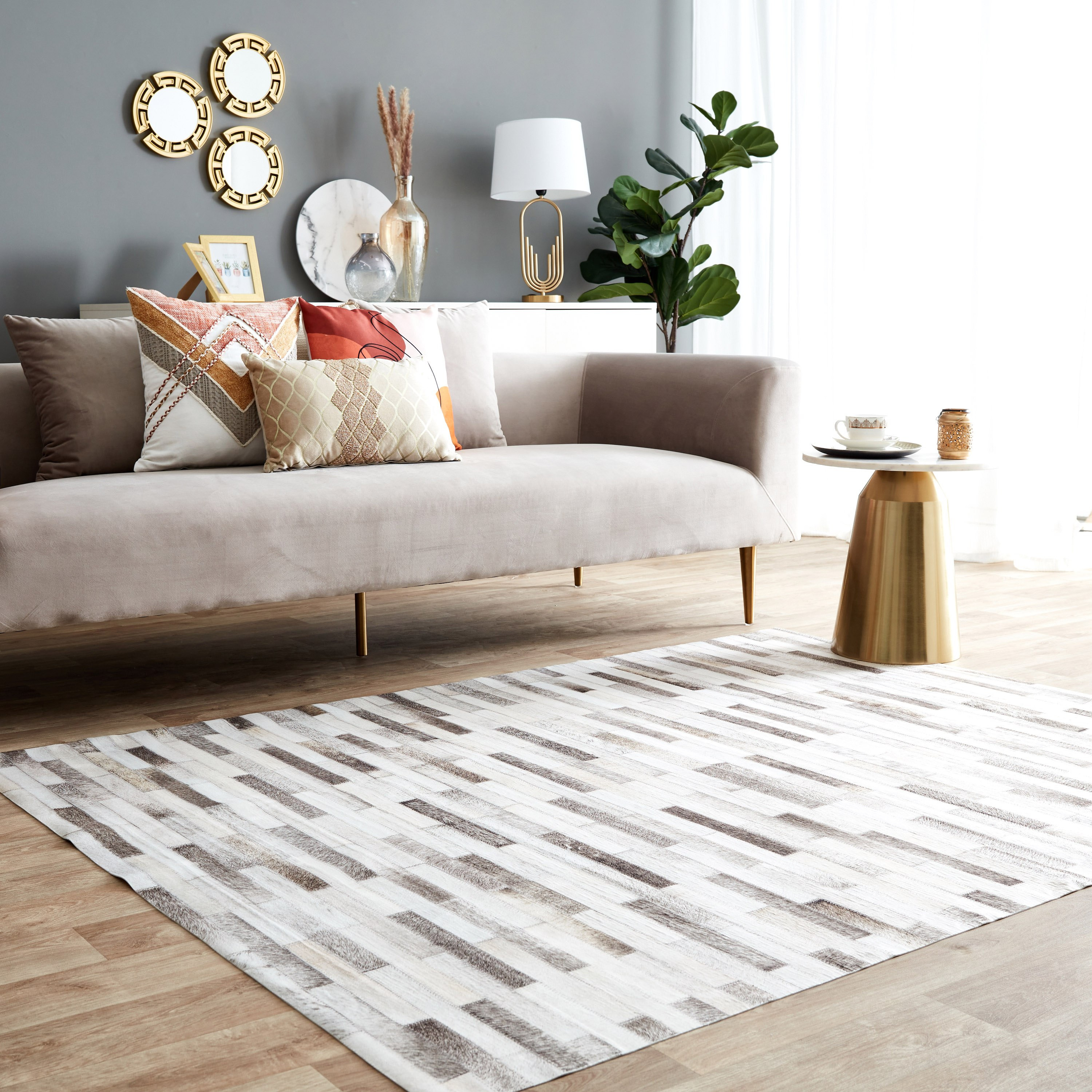 سجادة كبيرة برقعة جلد صناعي من باتش إيفو - 150x200 سم-hbxdecorandfurnishings-floorcoverings-rugs-image-5