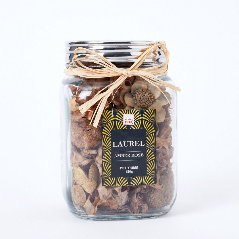 Laurel Monochrome Living Amber Rose Potpourri in Pet Jar - 150 gms-Potpouris and Fragrance Oils-image-5