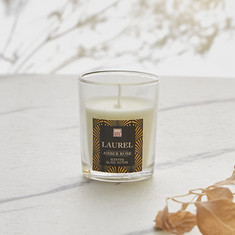 Laurel Monochrome Amber Rose Luxury Shot Glass Candle - 40 gms