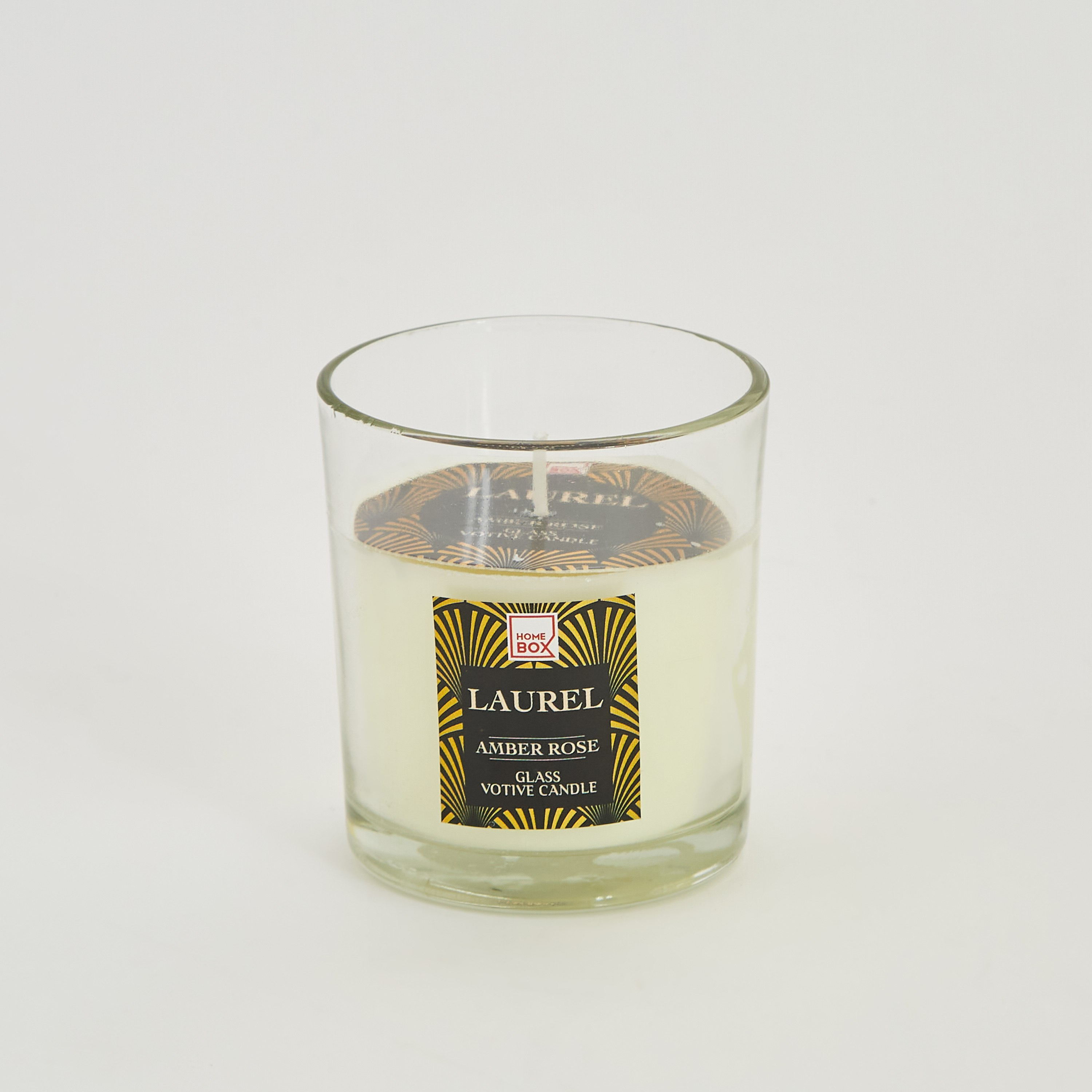 Laurel Monochrome Amber Rose Luxury Clear Cup Candle - 113 gms-hbxhomeware-hbxdecorandfurnishings-image-5